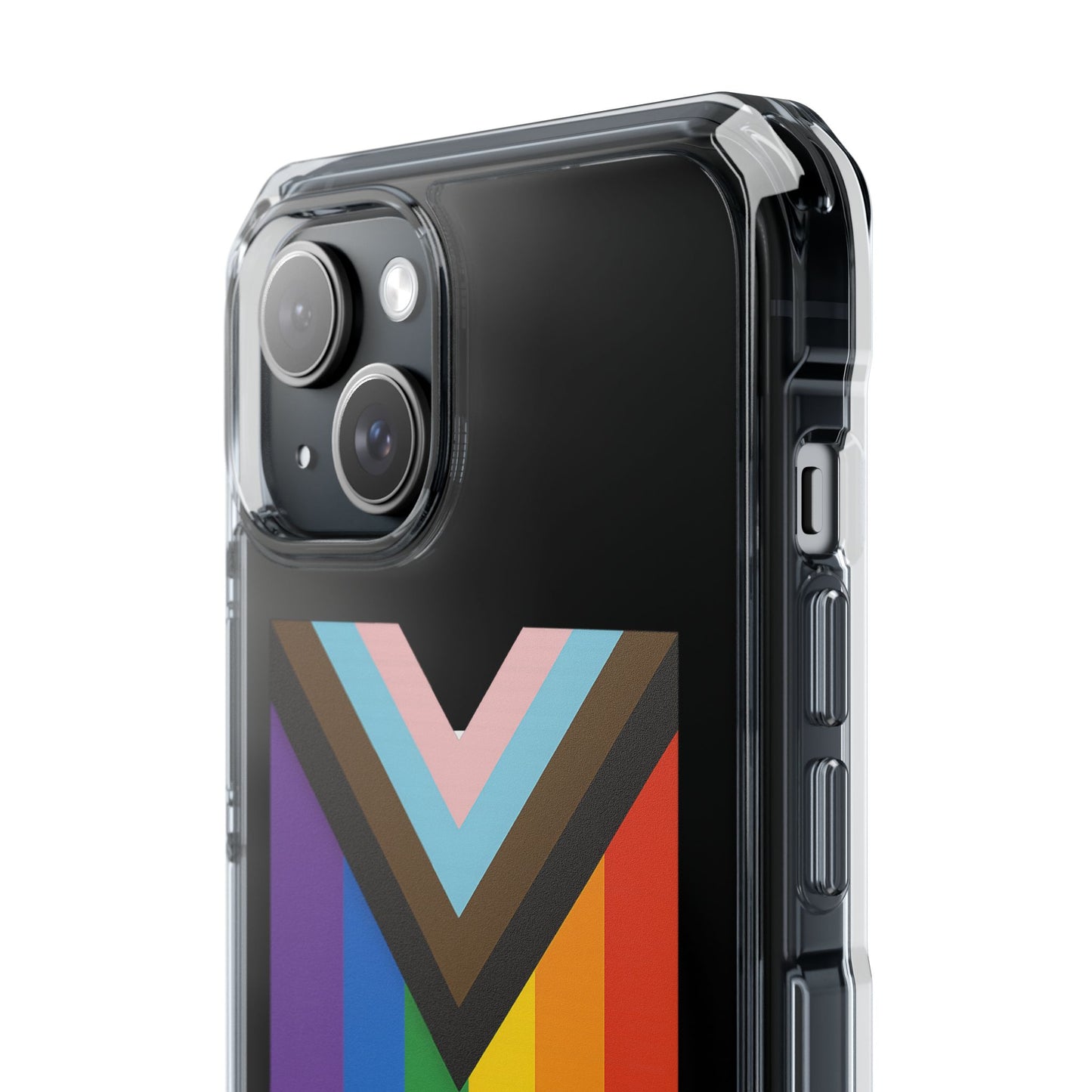 Pride-Themed Magnetic Clear Cases, LGBTQ Phone Cover, Rainbow Design, Personalized Phone Accessories, Anti-Drop Phone Case