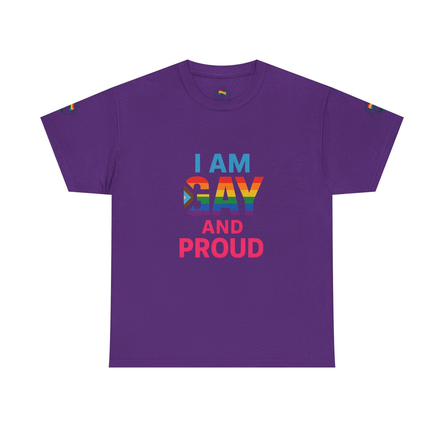 Pride Graphic Tee, I Am Gay and Proud Shirt, LGBTQ+ Apparel, Unisex Cotton Top, Festival Wear, Supportive Gift