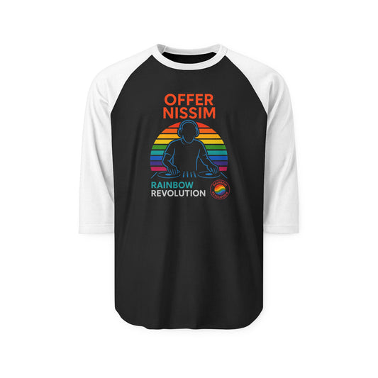 Rainbow Revolution Unisex Raglan Tee, Retro Gay Pride Shirt, Summer Festival Wear, Perfect for LGBTQ+ Celebrations