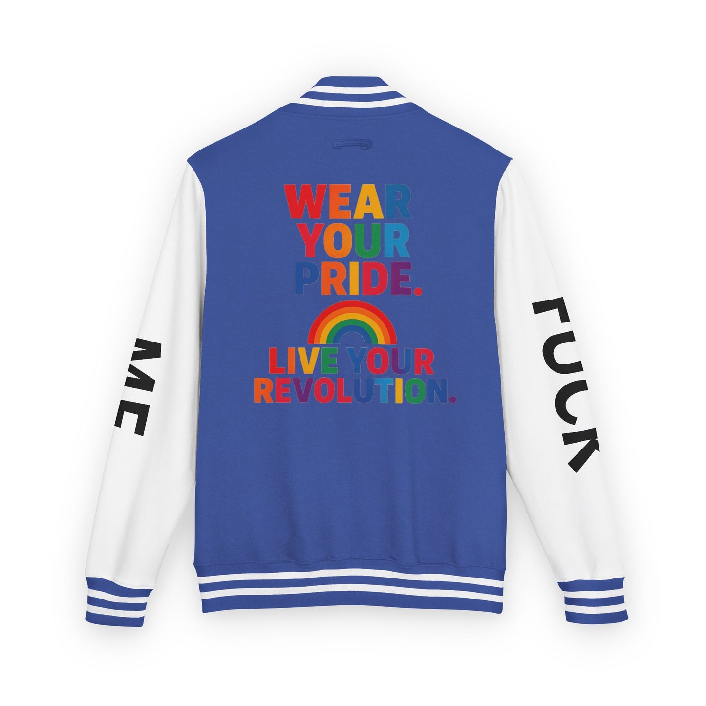 Pride Letterman Jacket - Statement Outerwear for Bold Expression, Sports Jacket, Unisex Fashion, LGBTQ+ Apparel, Gift for Her/Him