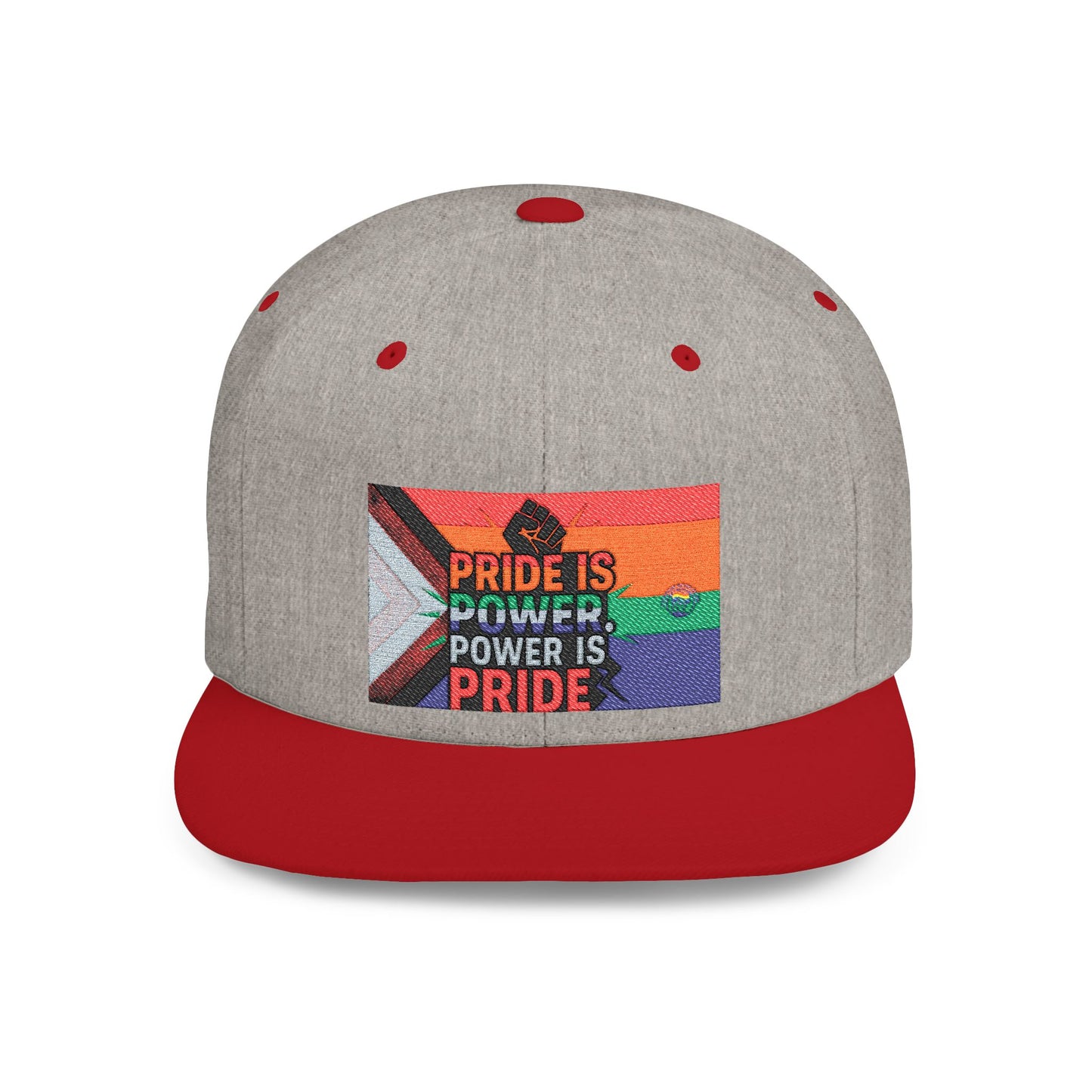 Pride-Themed Flat Bill Snapback, Celebrate Identity with Style, Perfect for Pride Month, LGBTQ+ Events, Everyday Fashion, Unisex Hat