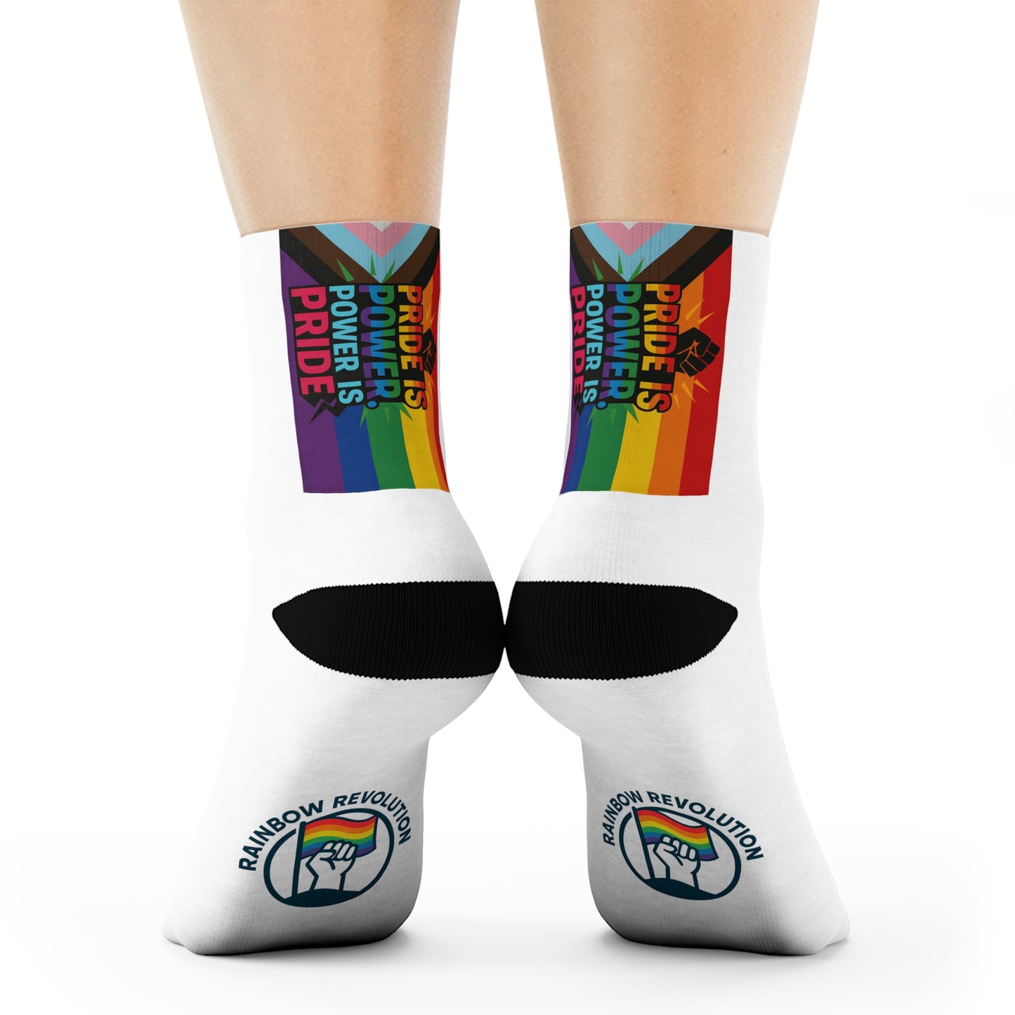 Pride Crew Socks | Colorful Rainbow Socks for LGBTQ+ Celebrations, Gift for Pride Month, Fun Fashion Accessory, Everyday Wear, Cozy Spirit