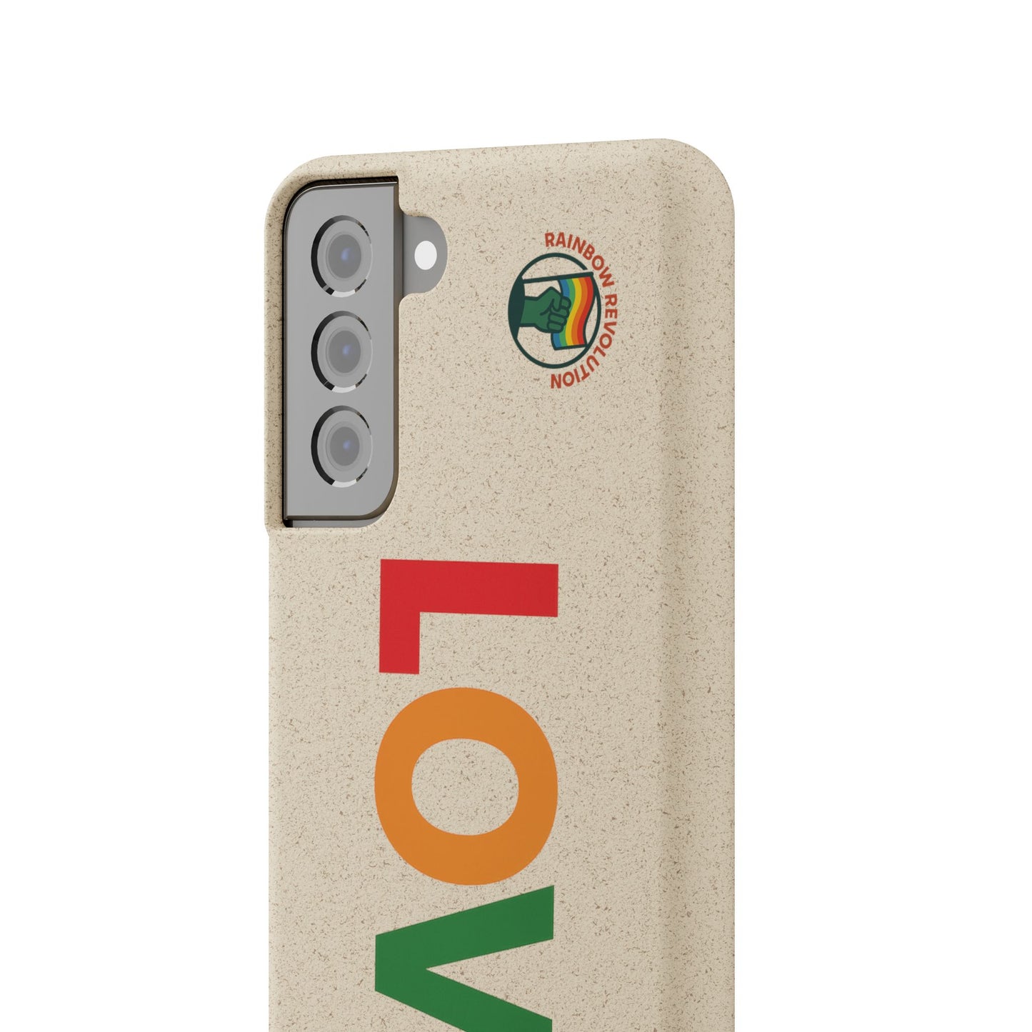 Colorful Love Biodegradable Phone Case | Eco-Friendly Gift for Friends, Green Living, Valentine's Day, Pride Month, Eco-conscious Design