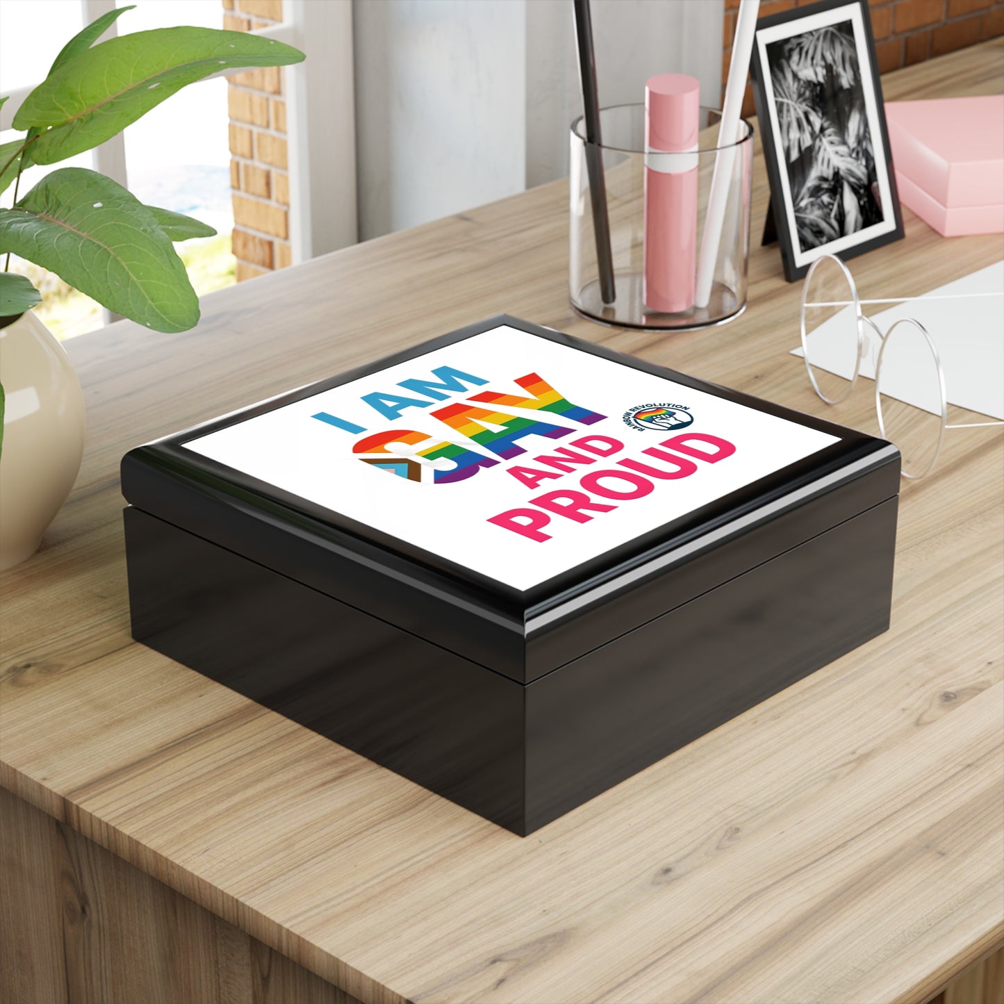 Pride Jewelry Box, LGBTQ+ Gift, Storage Box, Gay Pride Decor, Personalized Keepsake Box, Rainbow Box