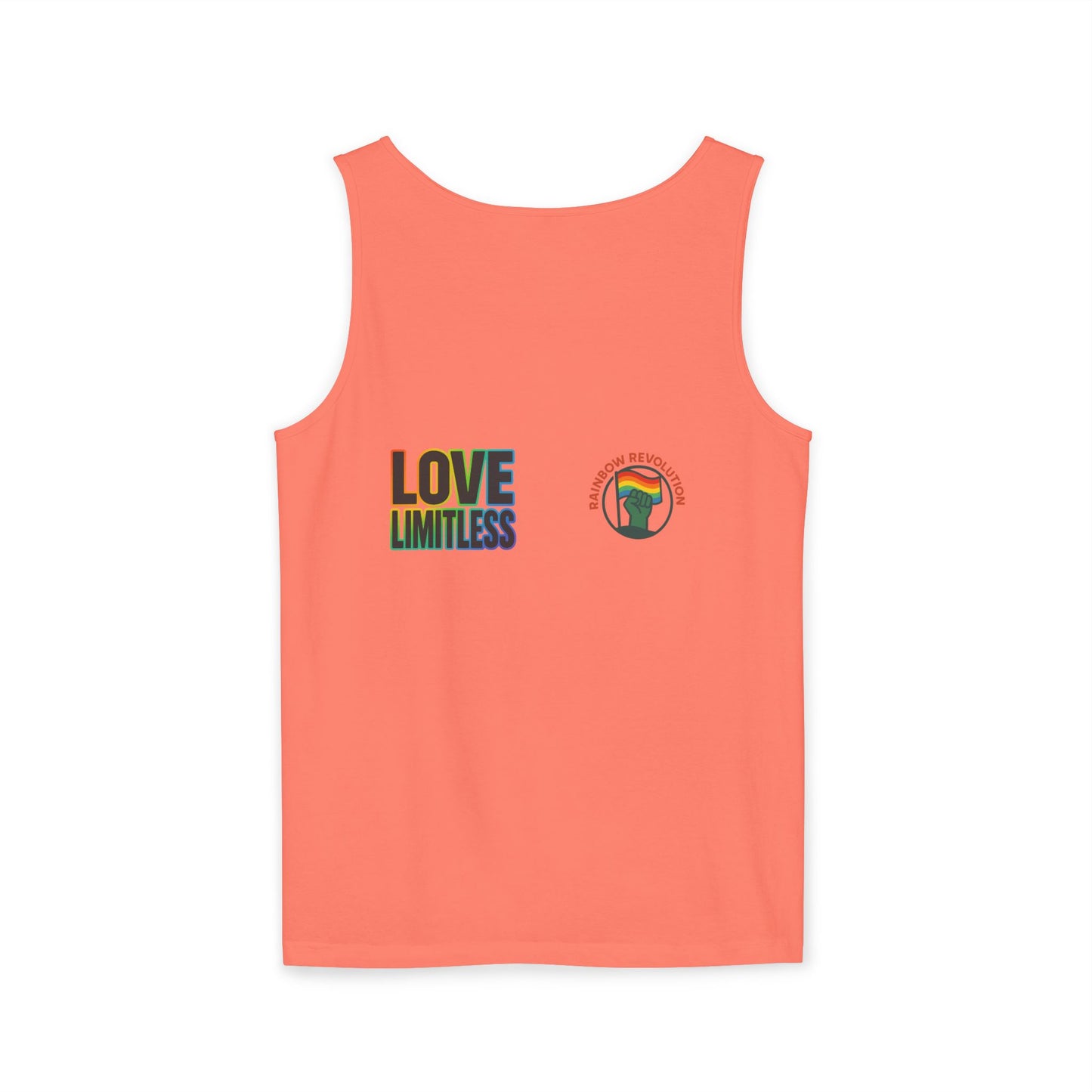 Unisex Inspirational Tank Top, Love Limitless Sleeveless Shirt, Perfect for Summer, Pride Events, Relaxed Fit Gym Wear, Gift for Friends