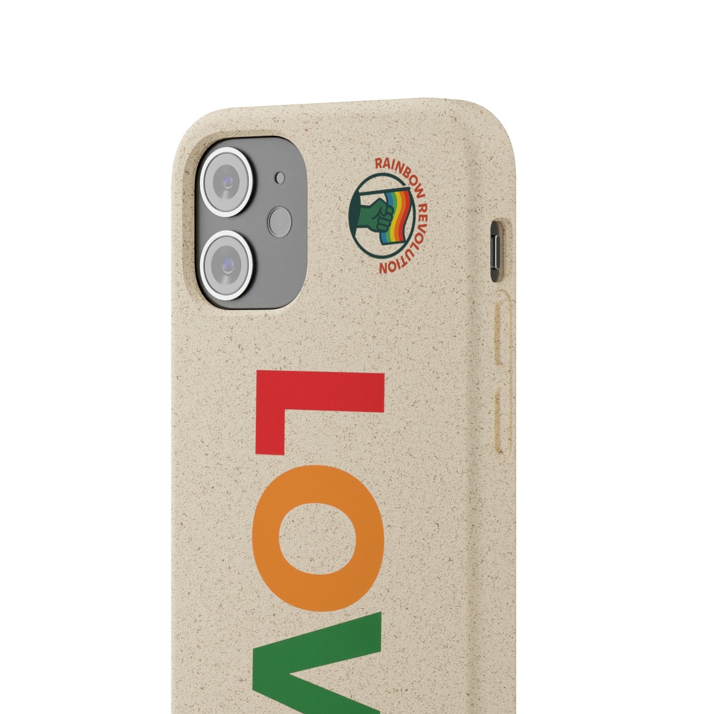 Colorful Love Biodegradable Phone Case | Eco-Friendly Gift for Friends, Green Living, Valentine's Day, Pride Month, Eco-conscious Design