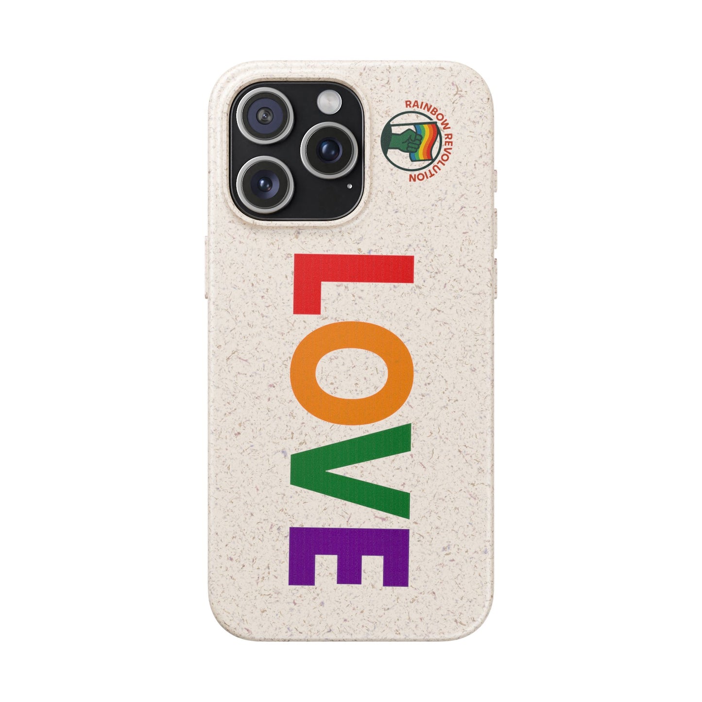 Colorful Love Biodegradable Phone Case | Eco-Friendly Gift for Friends, Green Living, Valentine's Day, Pride Month, Eco-conscious Design