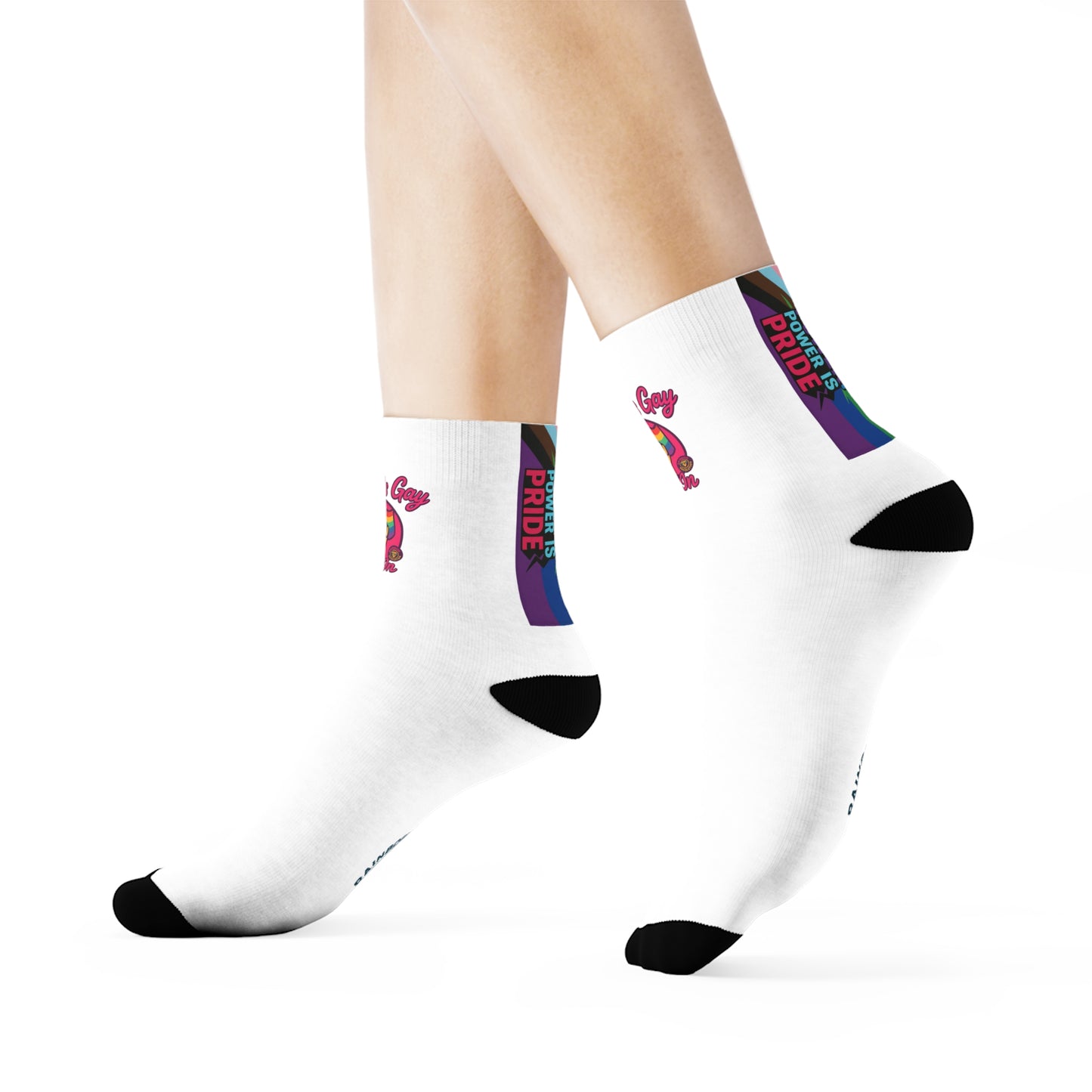 Pride Crew Socks | Colorful Rainbow Socks for LGBTQ+ Celebrations, Gift for Pride Month, Fun Fashion Accessory, Everyday Wear, Cozy Spirit