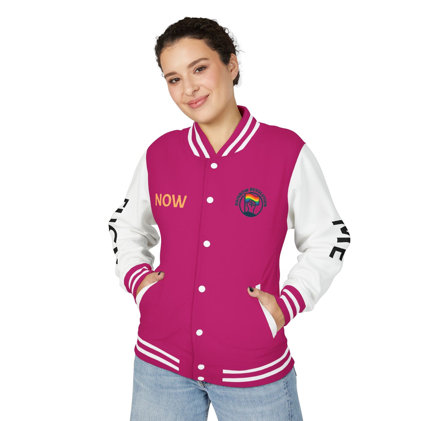 Pride Letterman Jacket - Statement Outerwear for Bold Expression, Sports Jacket, Unisex Fashion, LGBTQ+ Apparel, Gift for Her/Him