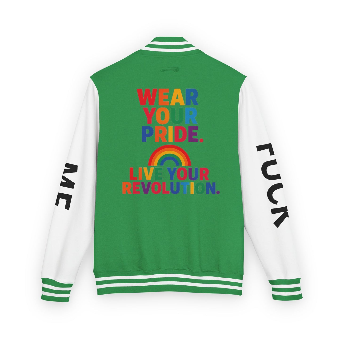 Pride Letterman Jacket - Statement Outerwear for Bold Expression, Sports Jacket, Unisex Fashion, LGBTQ+ Apparel, Gift for Her/Him