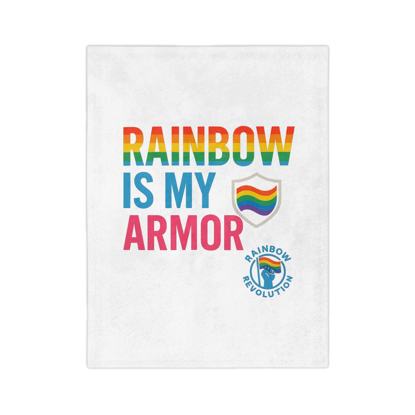 Rainbow Armor Velveteen Blanket - Soft Microfiber Throw for LGBTQ+ Pride, Cozy Home Décor, Gift for Friends, Celebration of Love