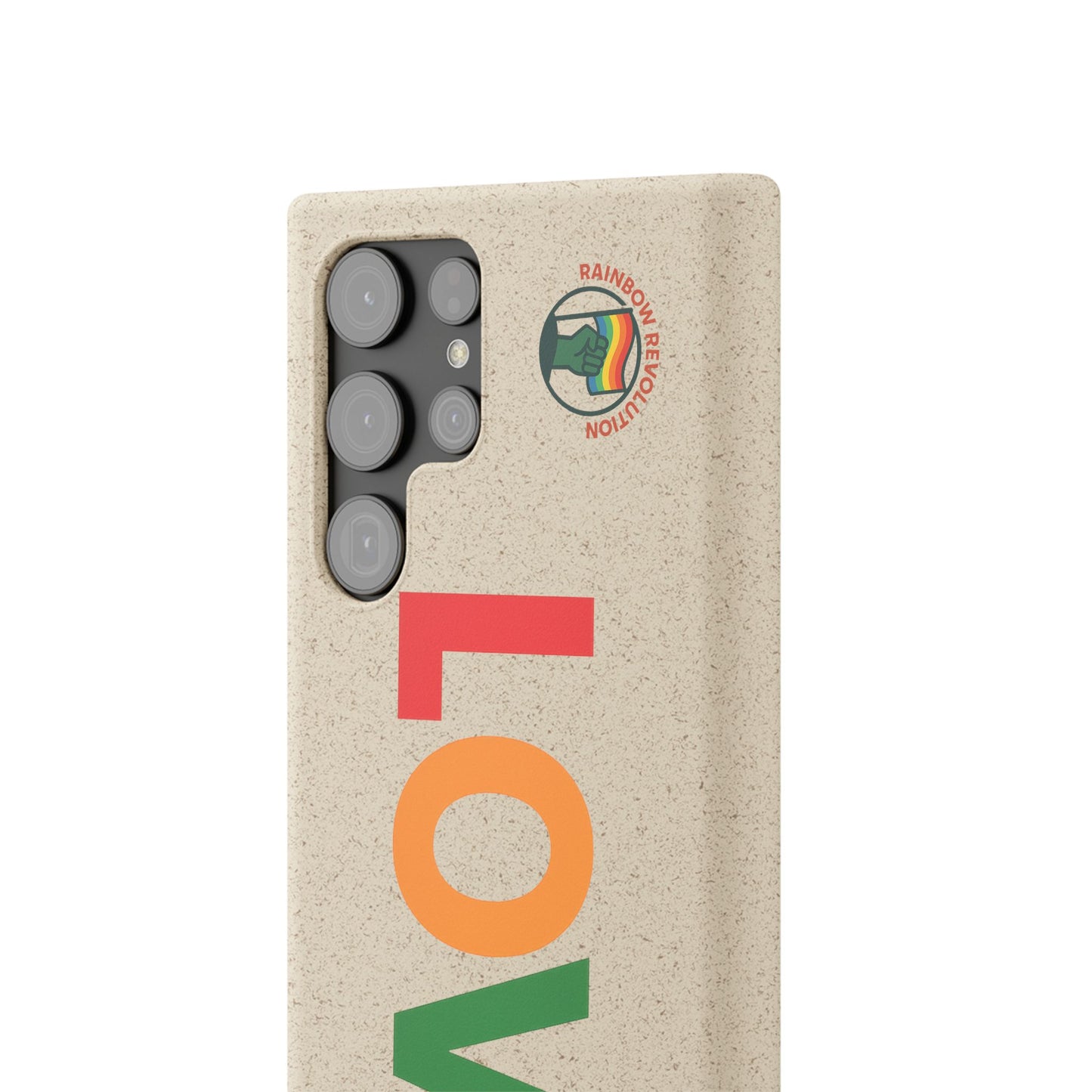 Colorful Love Biodegradable Phone Case | Eco-Friendly Gift for Friends, Green Living, Valentine's Day, Pride Month, Eco-conscious Design