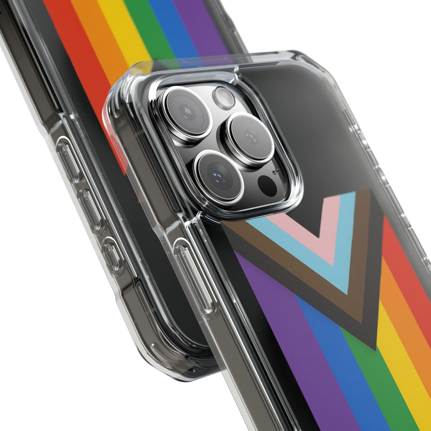 Pride-Themed Magnetic Clear Cases, LGBTQ Phone Cover, Rainbow Design, Personalized Phone Accessories, Anti-Drop Phone Case