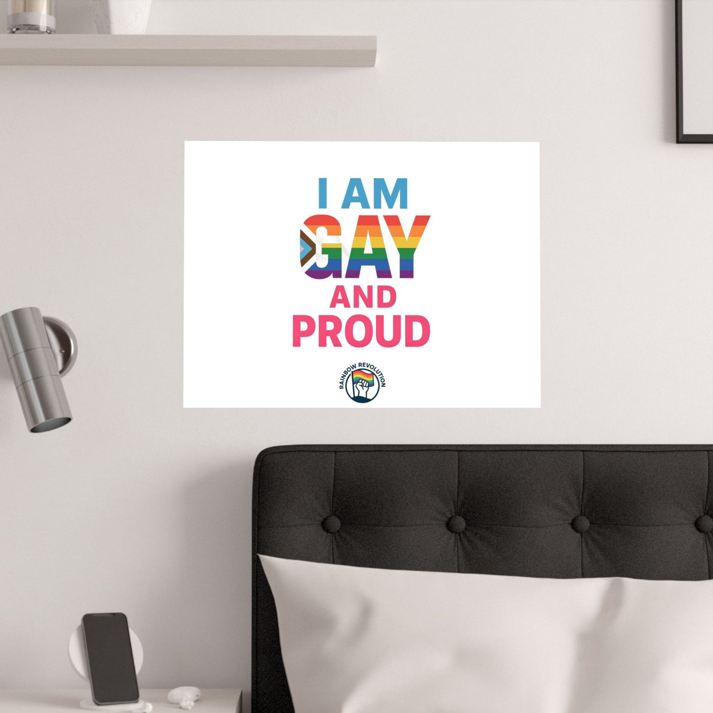 Pride Poster, LGBTQ Decor, Colorful Art Print, Gay Pride Wall Art, Statement Poster, Celebration of Identity