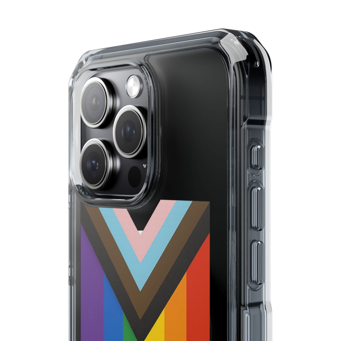 Pride-Themed Magnetic Clear Cases, LGBTQ Phone Cover, Rainbow Design, Personalized Phone Accessories, Anti-Drop Phone Case
