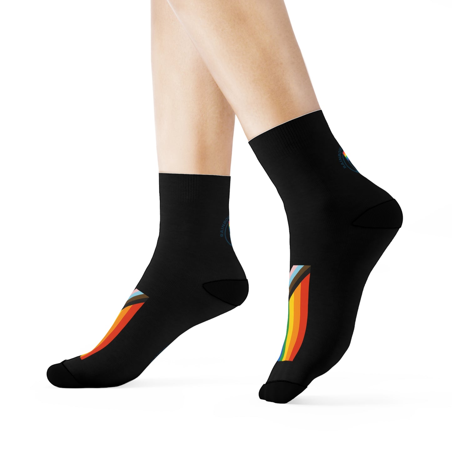 Pride-Themed Crew Socks, Colorful Rainbow Socks for Festivals, LGBTQ+ Gifts, Pride Month Essentials, Fun Everyday Wear