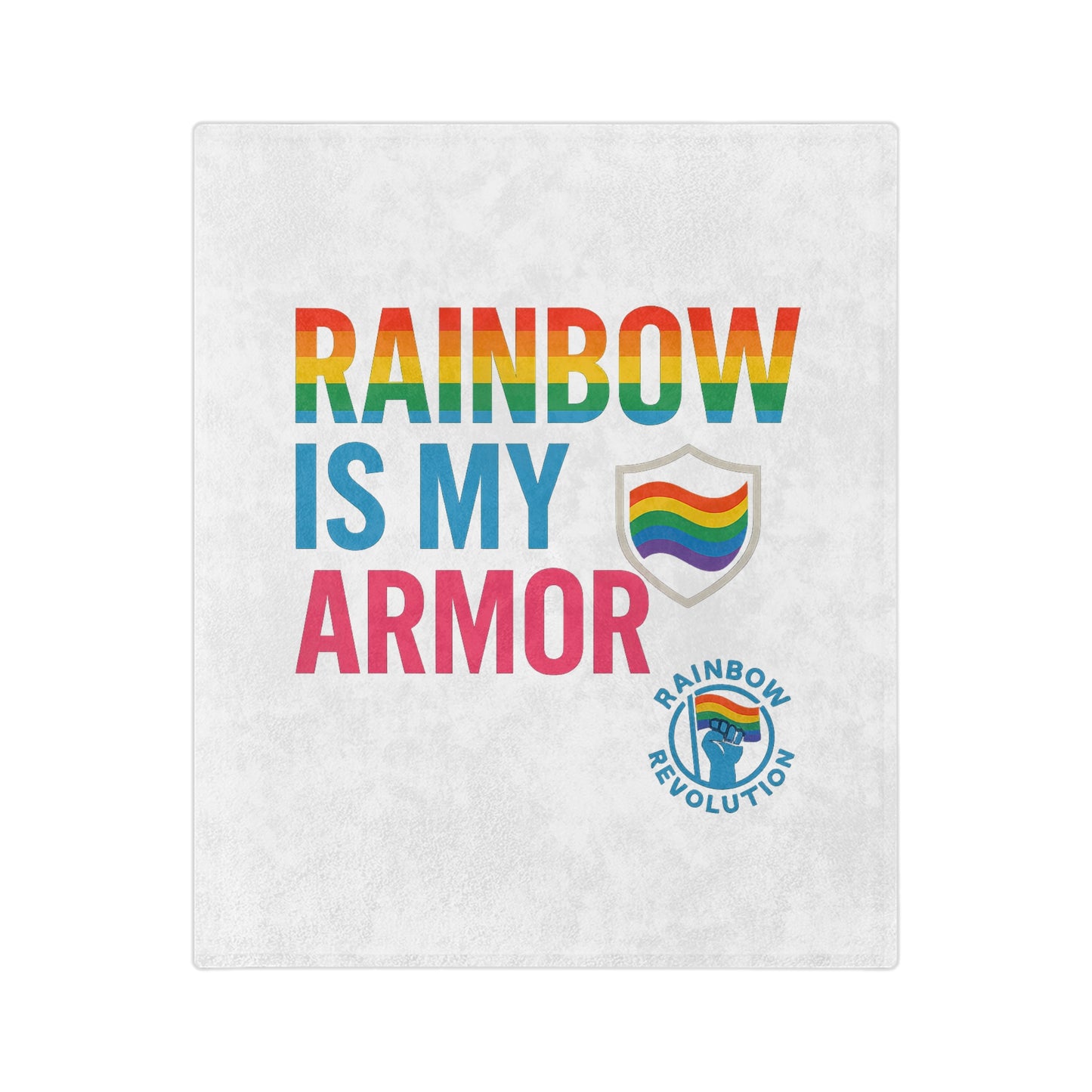 Rainbow Armor Velveteen Blanket - Soft Microfiber Throw for LGBTQ+ Pride, Cozy Home Décor, Gift for Friends, Celebration of Love