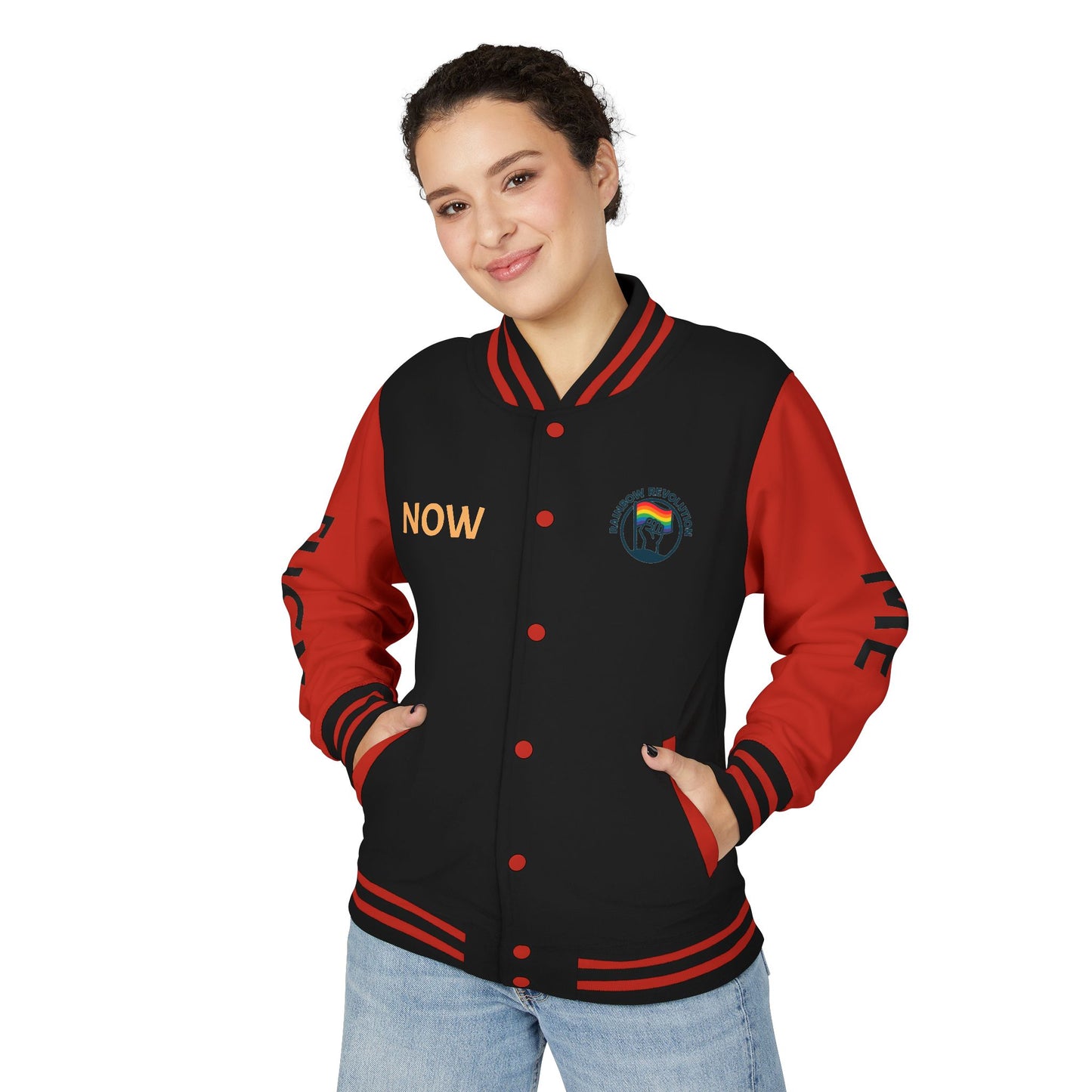 Pride Letterman Jacket - Statement Outerwear for Bold Expression, Sports Jacket, Unisex Fashion, LGBTQ+ Apparel, Gift for Her/Him