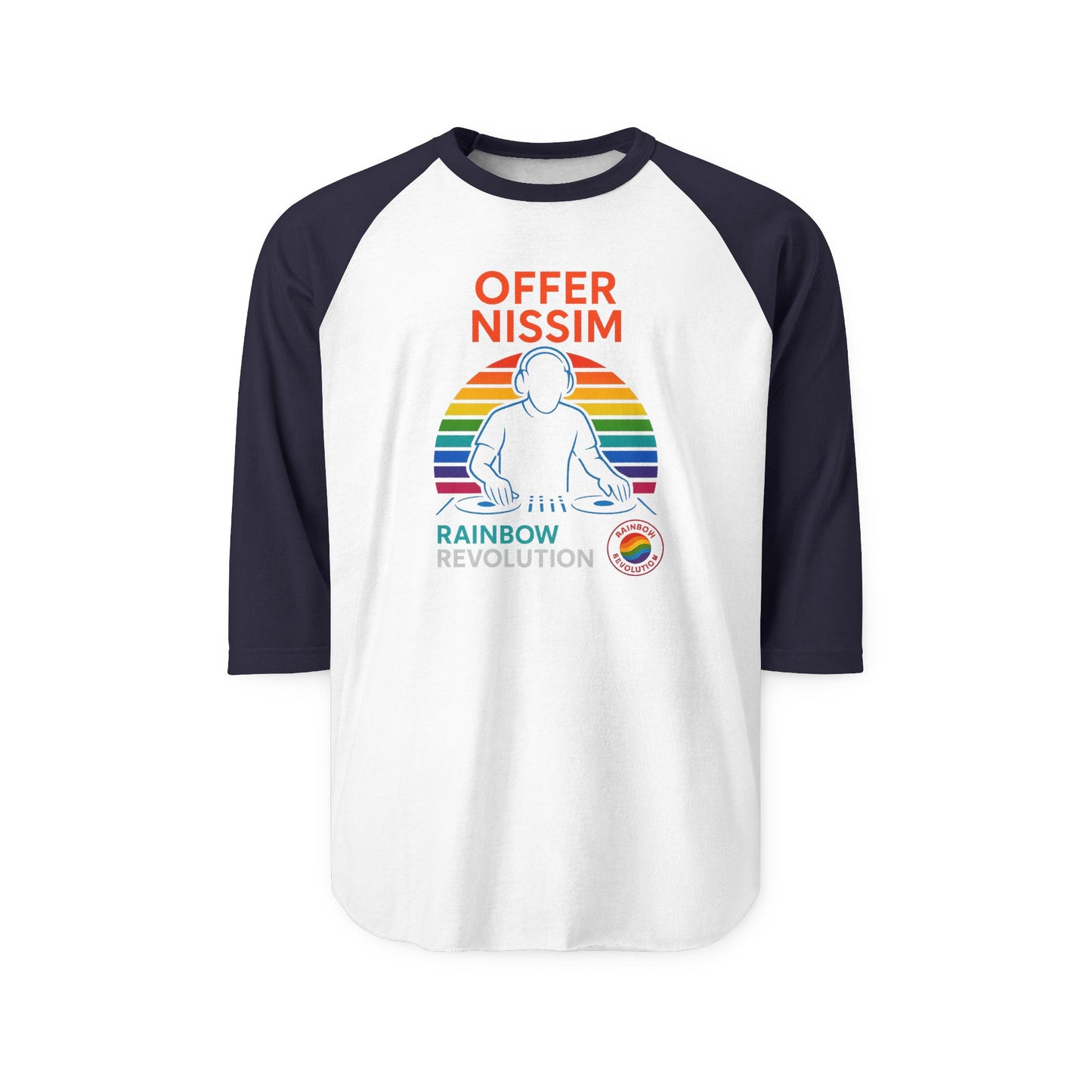 Rainbow Revolution Unisex Raglan Tee, Retro Gay Pride Shirt, Summer Festival Wear, Perfect for LGBTQ+ Celebrations