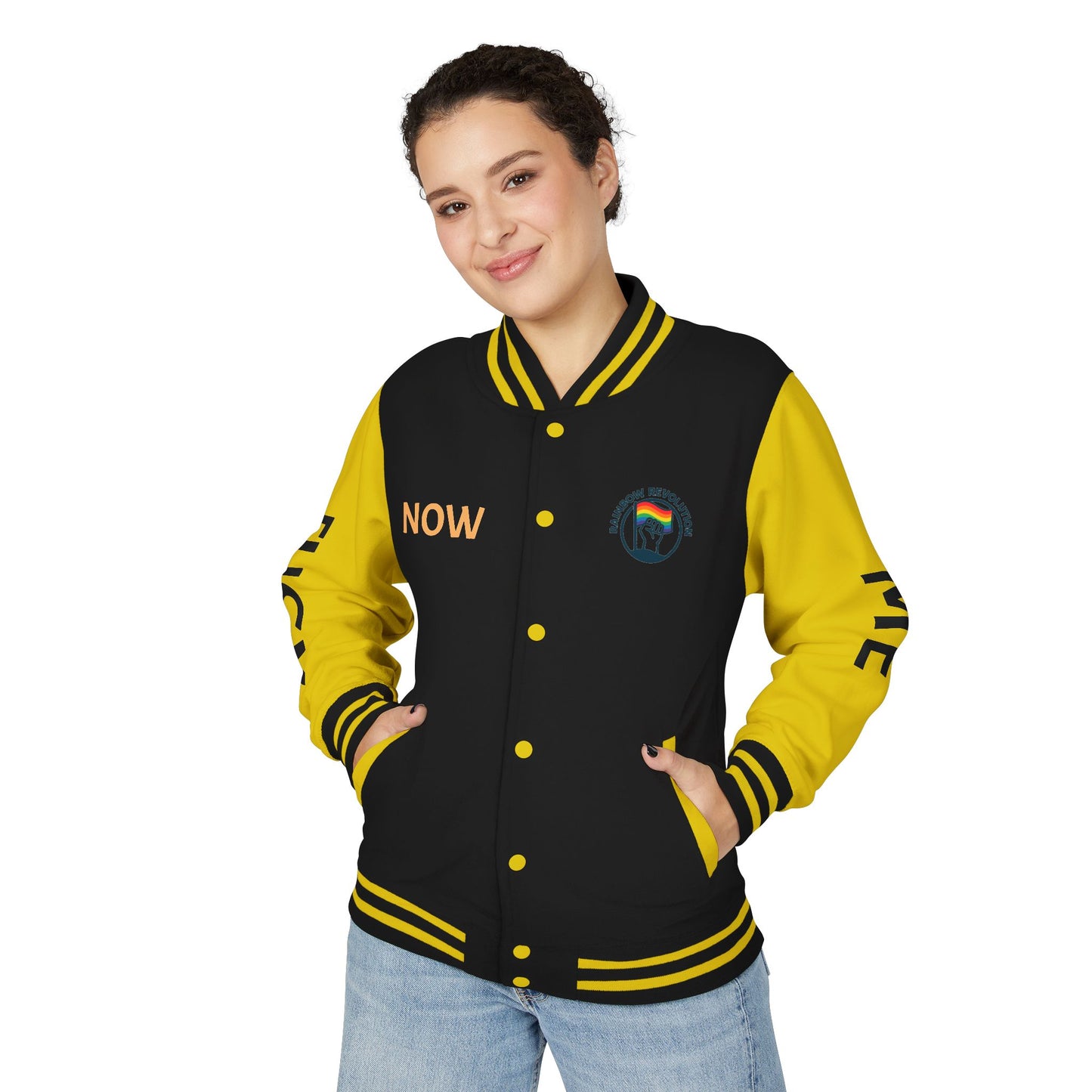 Pride Letterman Jacket - Statement Outerwear for Bold Expression, Sports Jacket, Unisex Fashion, LGBTQ+ Apparel, Gift for Her/Him
