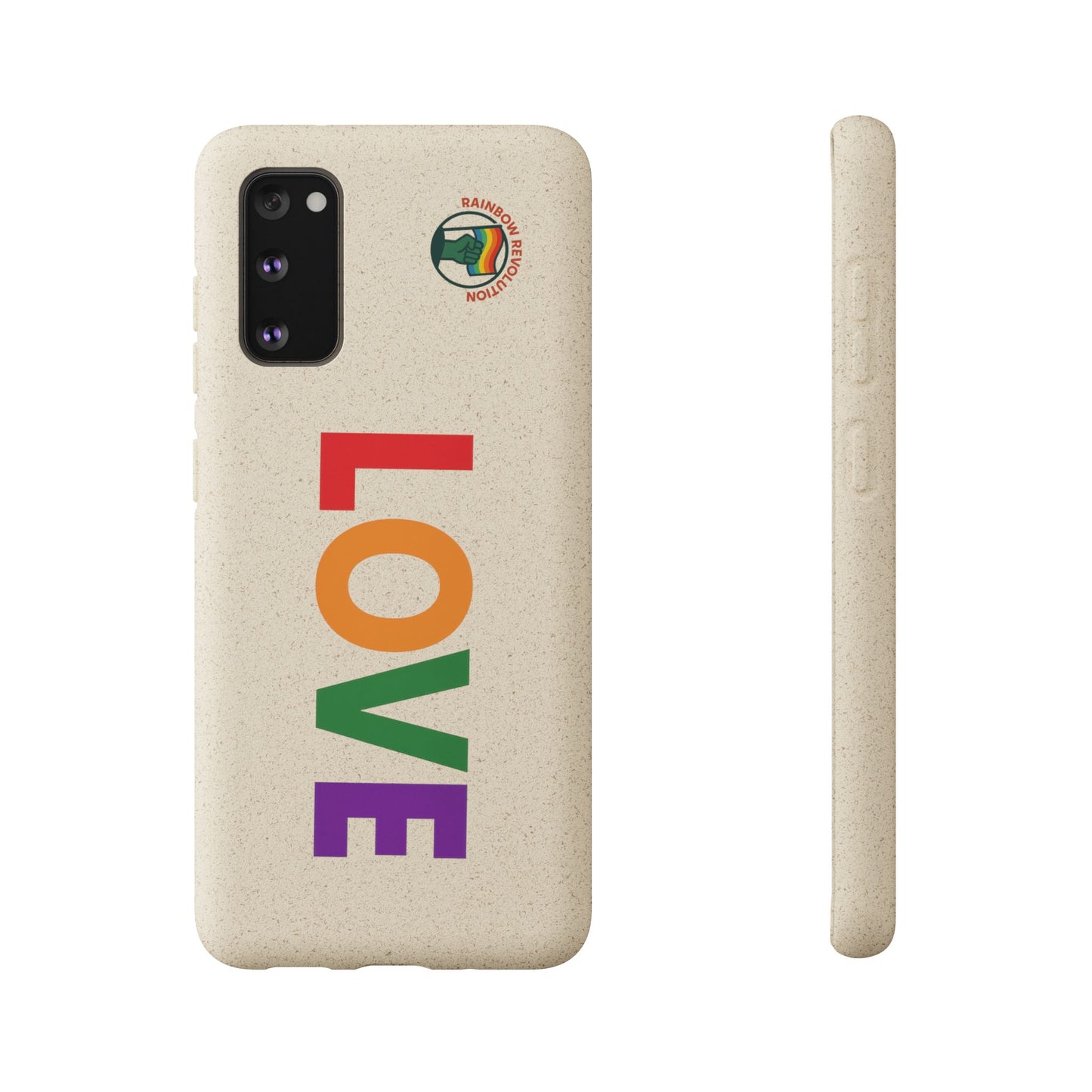 Colorful Love Biodegradable Phone Case | Eco-Friendly Gift for Friends, Green Living, Valentine's Day, Pride Month, Eco-conscious Design