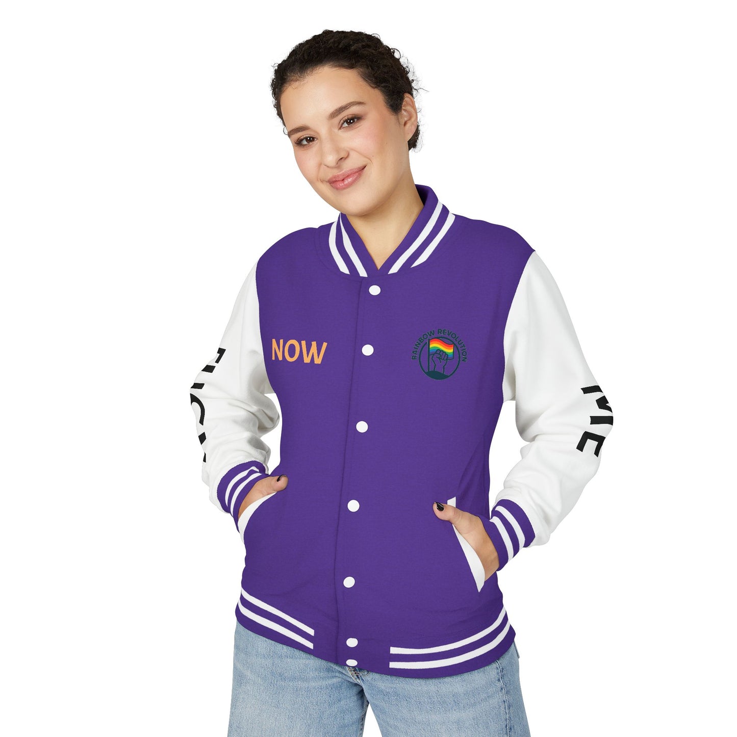 Pride Letterman Jacket - Statement Outerwear for Bold Expression, Sports Jacket, Unisex Fashion, LGBTQ+ Apparel, Gift for Her/Him