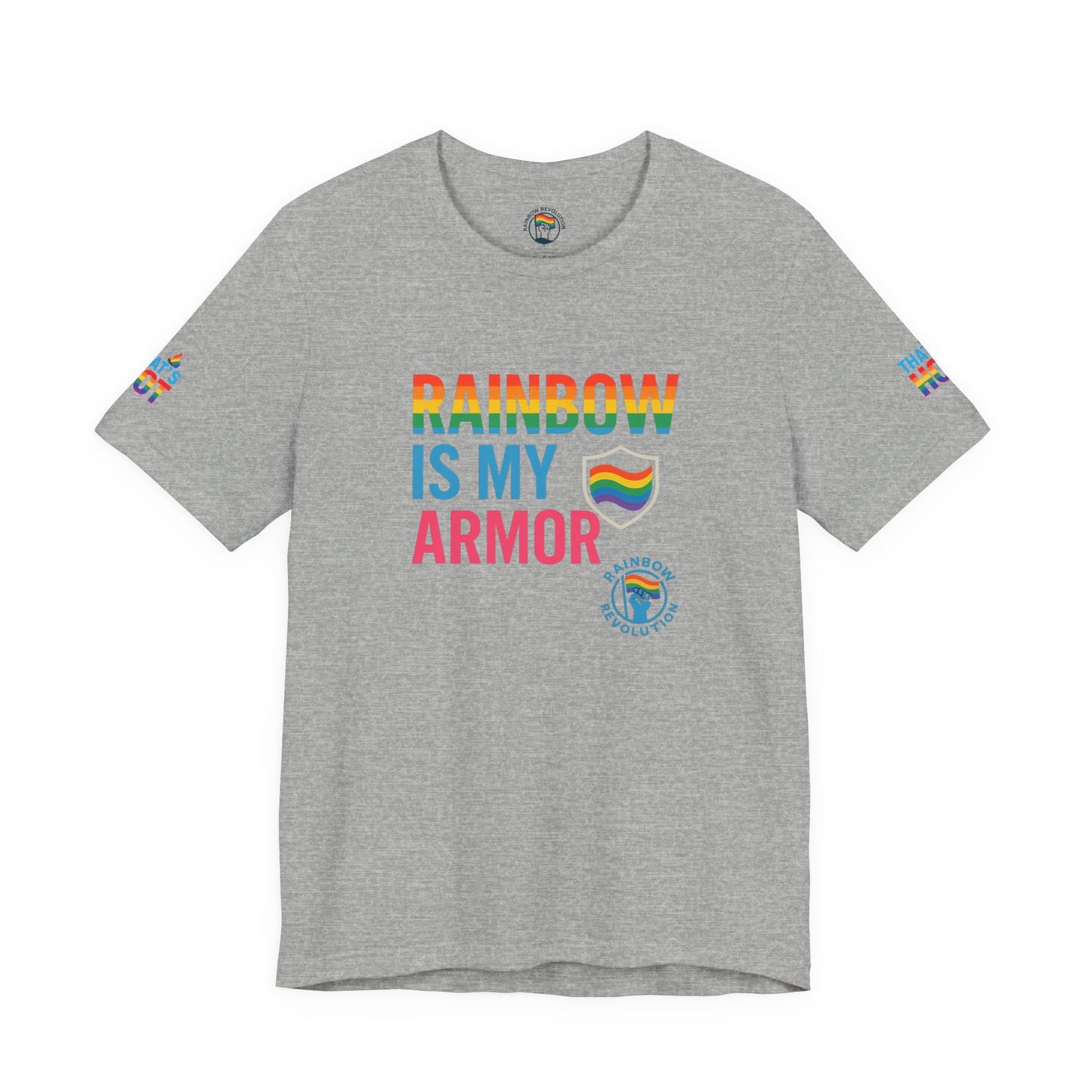 Pride Rainbow Tee, Unisex Short Sleeve Shirt, LGBTQ+ Apparel, Comfortable Summer Top, Celebratory Outfit, Gift for Allies