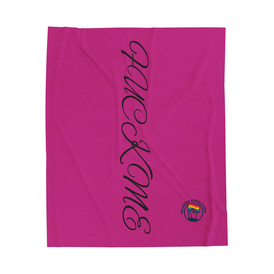 Cozy Velvet Throw Blanket, Warm Plush Decor, Perfect for Home, Gift for Weddings, Birthdays, Cozy Nights, F*CK HOME Design