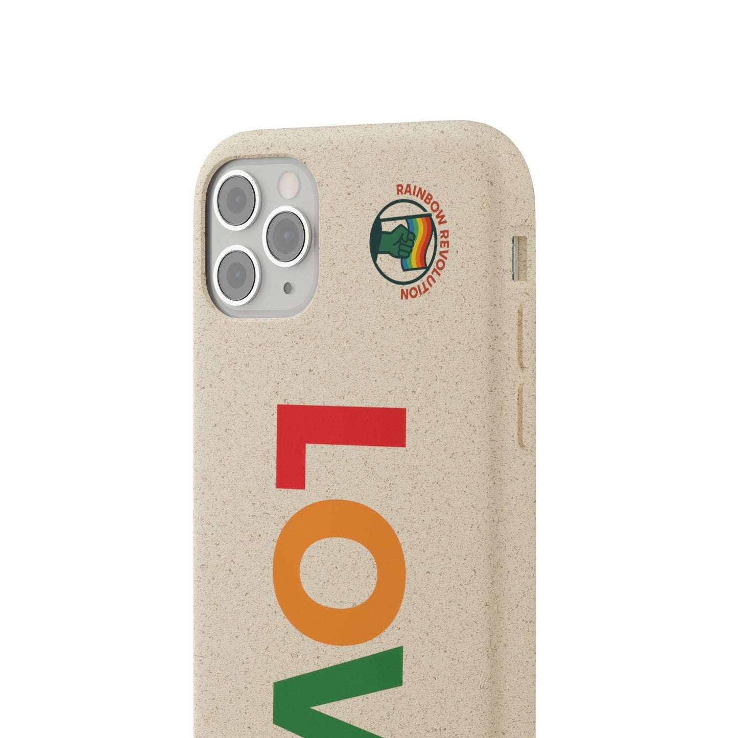 Colorful Love Biodegradable Phone Case | Eco-Friendly Gift for Friends, Green Living, Valentine's Day, Pride Month, Eco-conscious Design