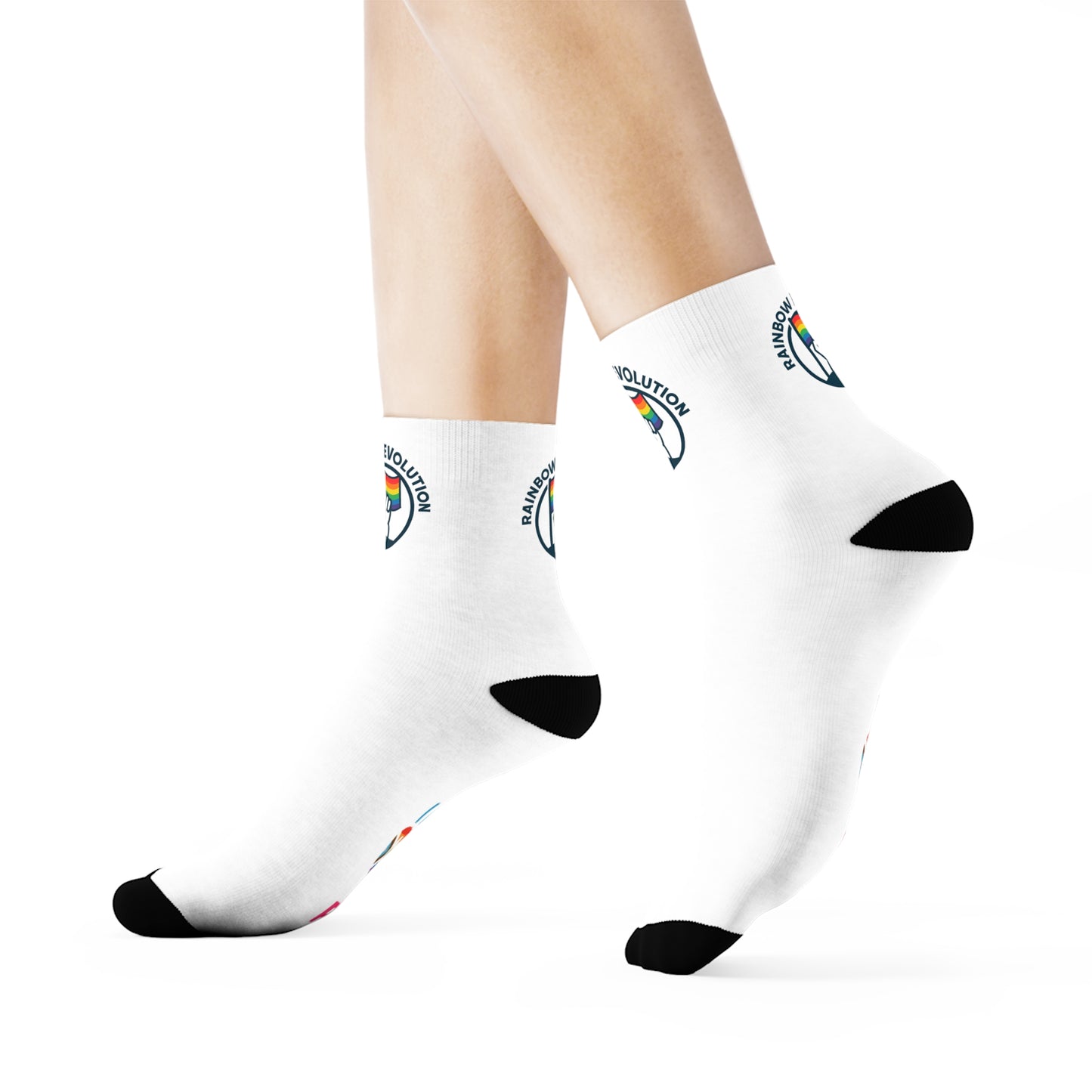 Pride Crew Socks | LGBTQ+ Celebration, I Am Gay and Proud, Rainbow Socks, Gift for Pride Month, Comfortable Socks