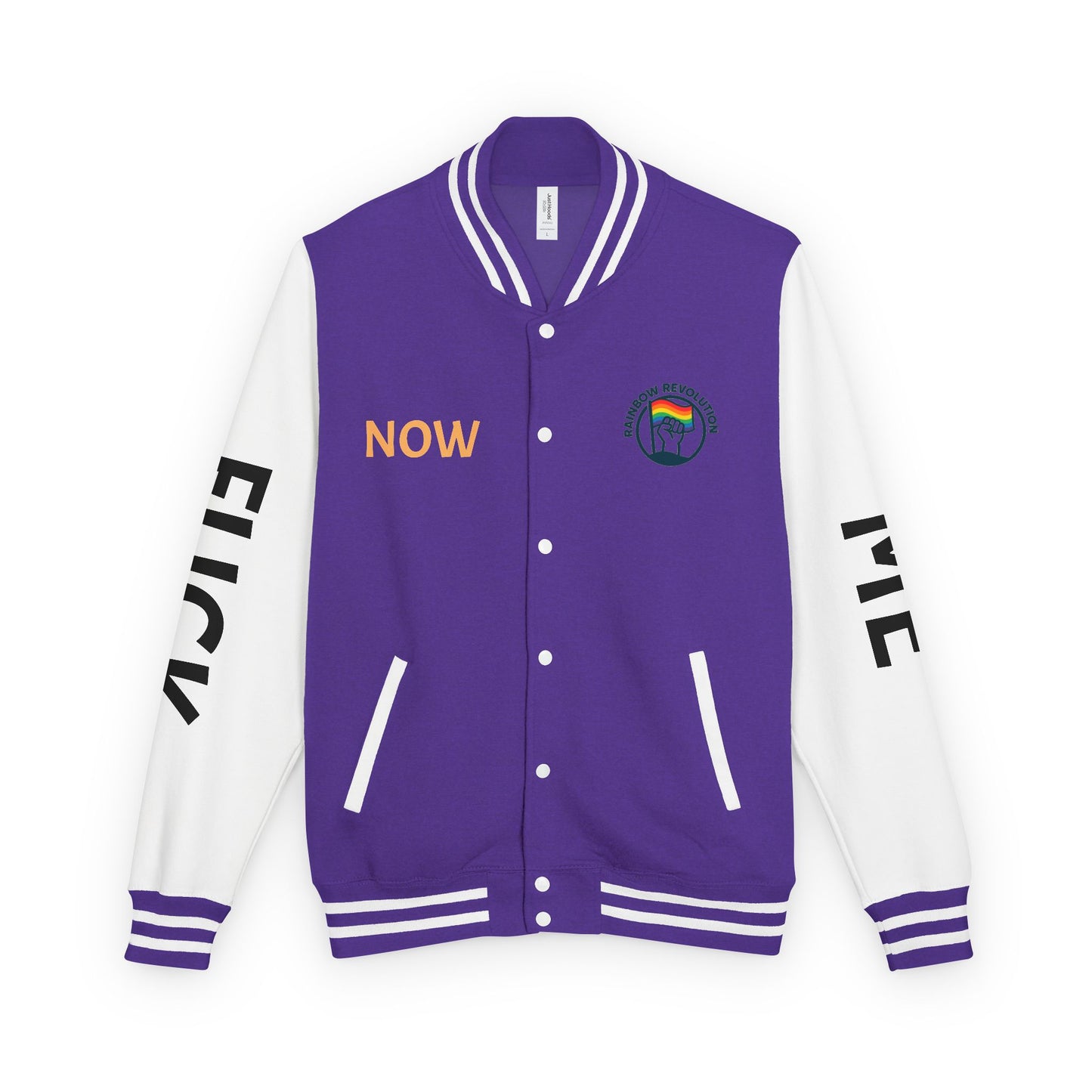 Pride Letterman Jacket - Statement Outerwear for Bold Expression, Sports Jacket, Unisex Fashion, LGBTQ+ Apparel, Gift for Her/Him