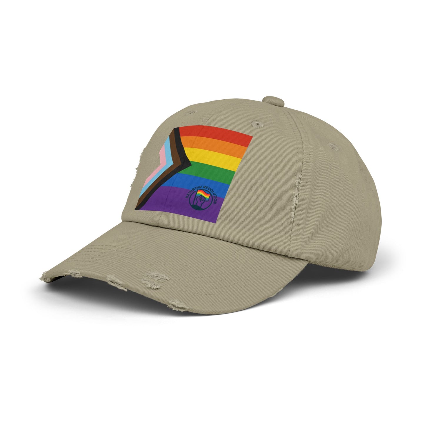 Pride Distressed Cap - Unisex LGBTQ+ Hat, Rainbow Flag Accessories, Outdoor Cap, Festival Gear, Everyday Wear