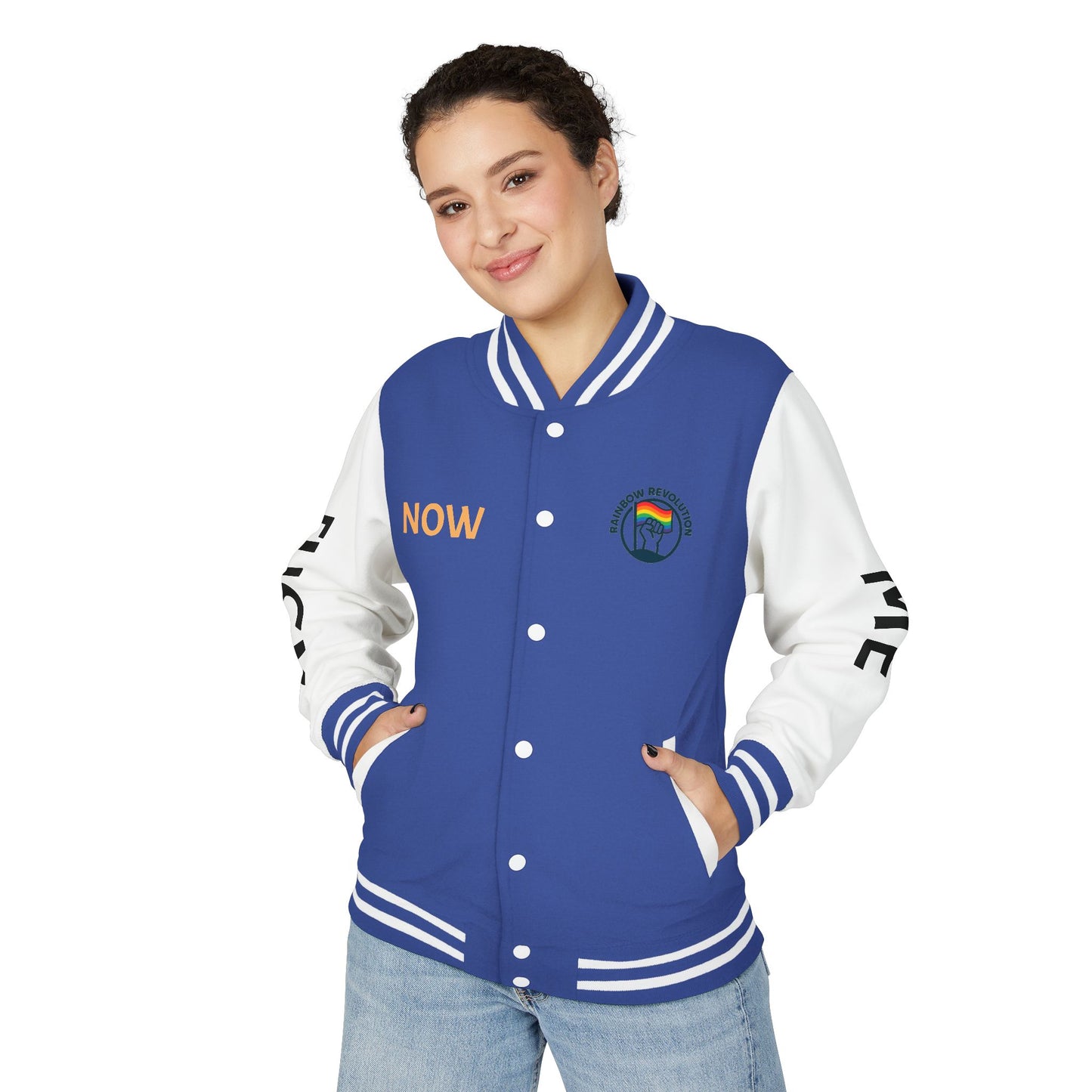 Pride Letterman Jacket - Statement Outerwear for Bold Expression, Sports Jacket, Unisex Fashion, LGBTQ+ Apparel, Gift for Her/Him