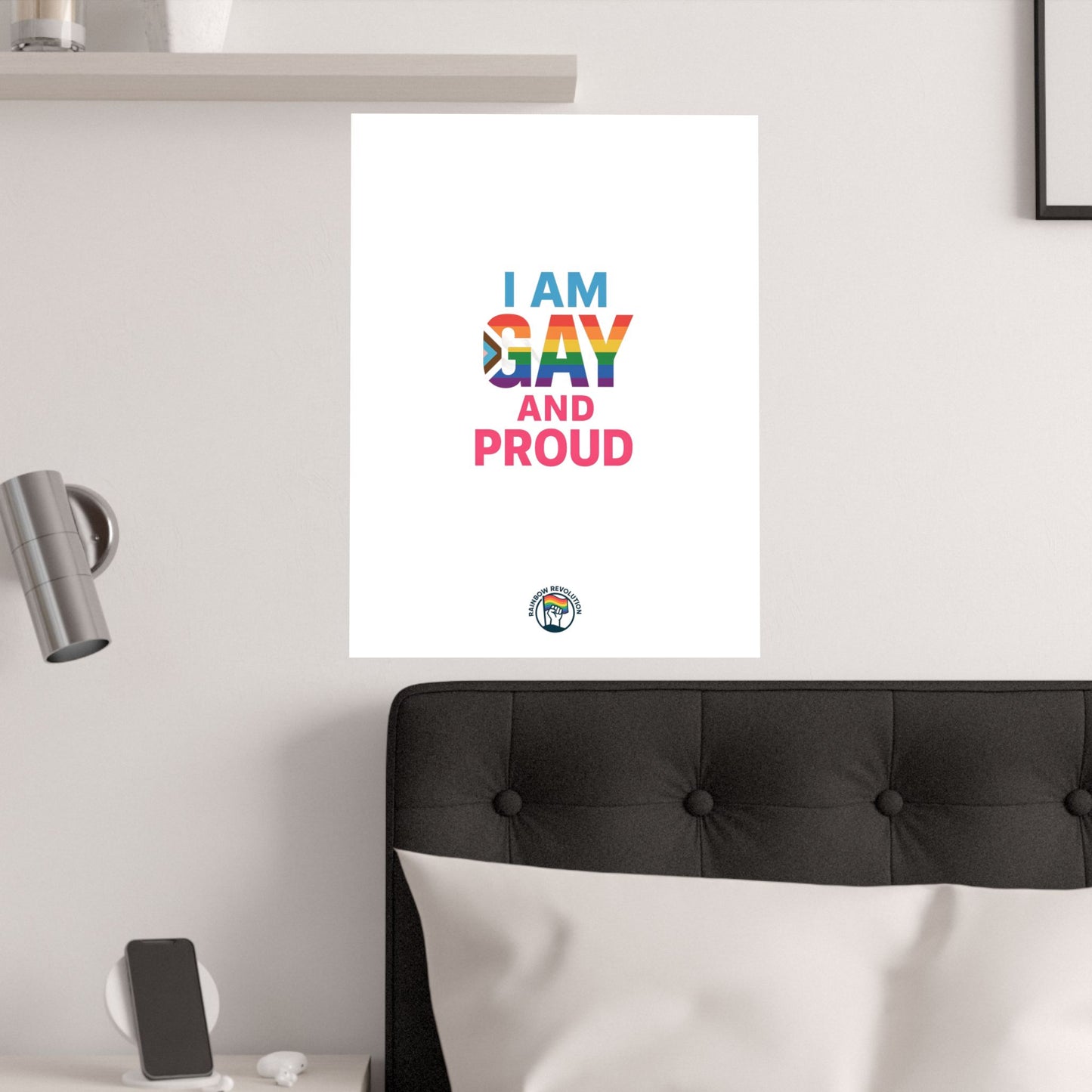 Pride Poster, LGBTQ Decor, Colorful Art Print, Gay Pride Wall Art, Statement Poster, Celebration of Identity