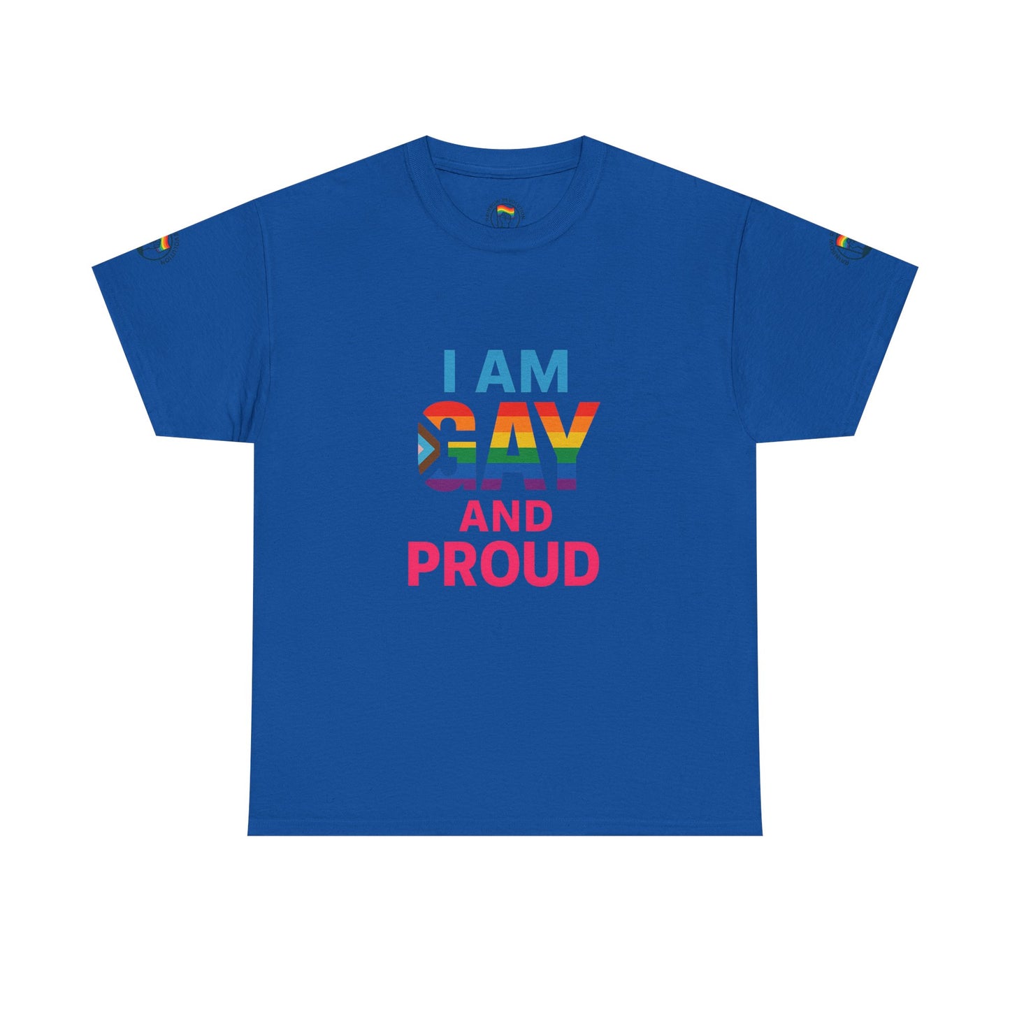 Pride Graphic Tee, I Am Gay and Proud Shirt, LGBTQ+ Apparel, Unisex Cotton Top, Festival Wear, Supportive Gift