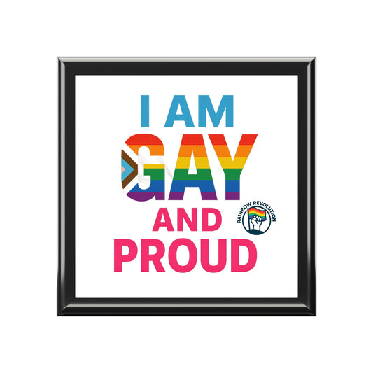 Pride Jewelry Box, LGBTQ+ Gift, Storage Box, Gay Pride Decor, Personalized Keepsake Box, Rainbow Box