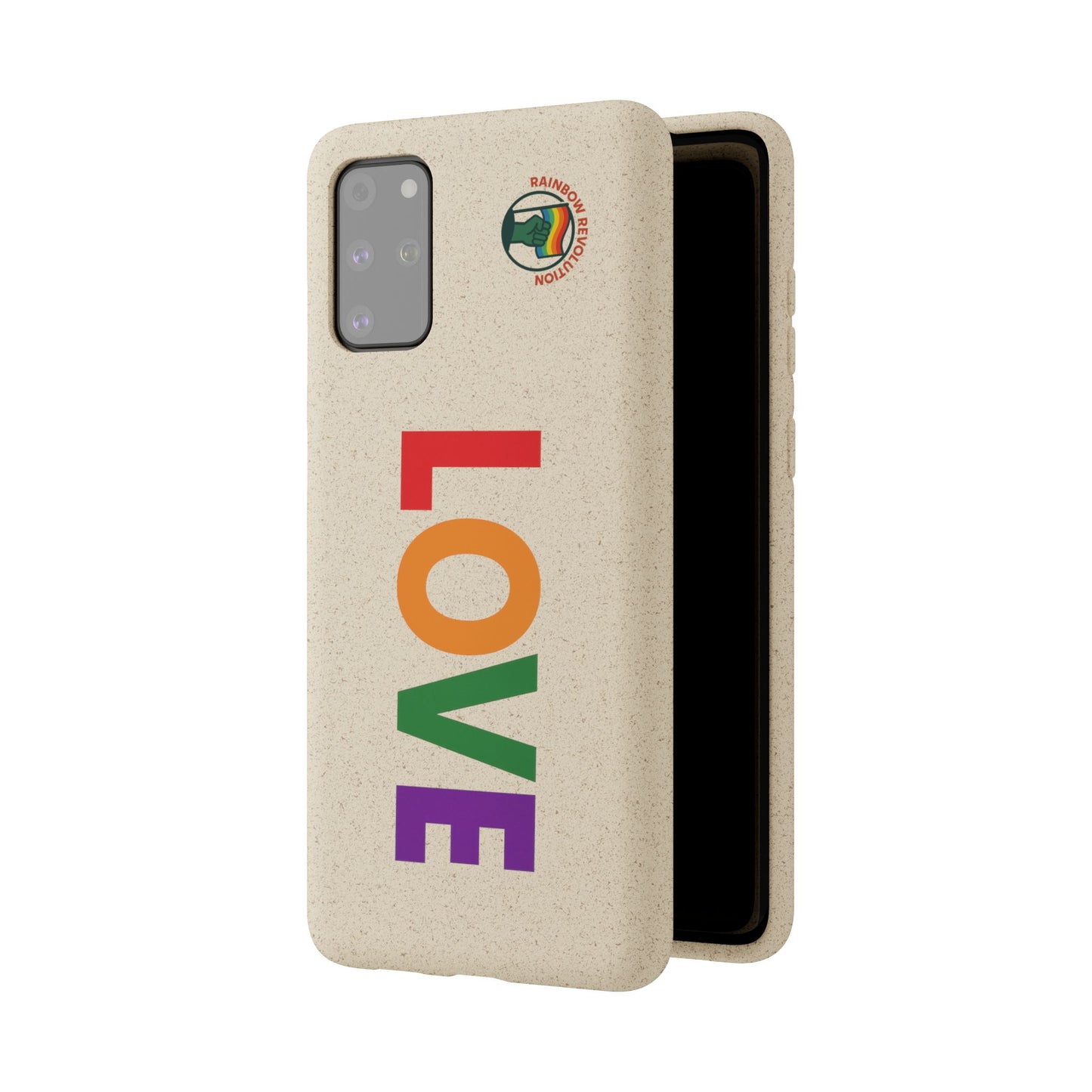 Colorful Love Biodegradable Phone Case | Eco-Friendly Gift for Friends, Green Living, Valentine's Day, Pride Month, Eco-conscious Design