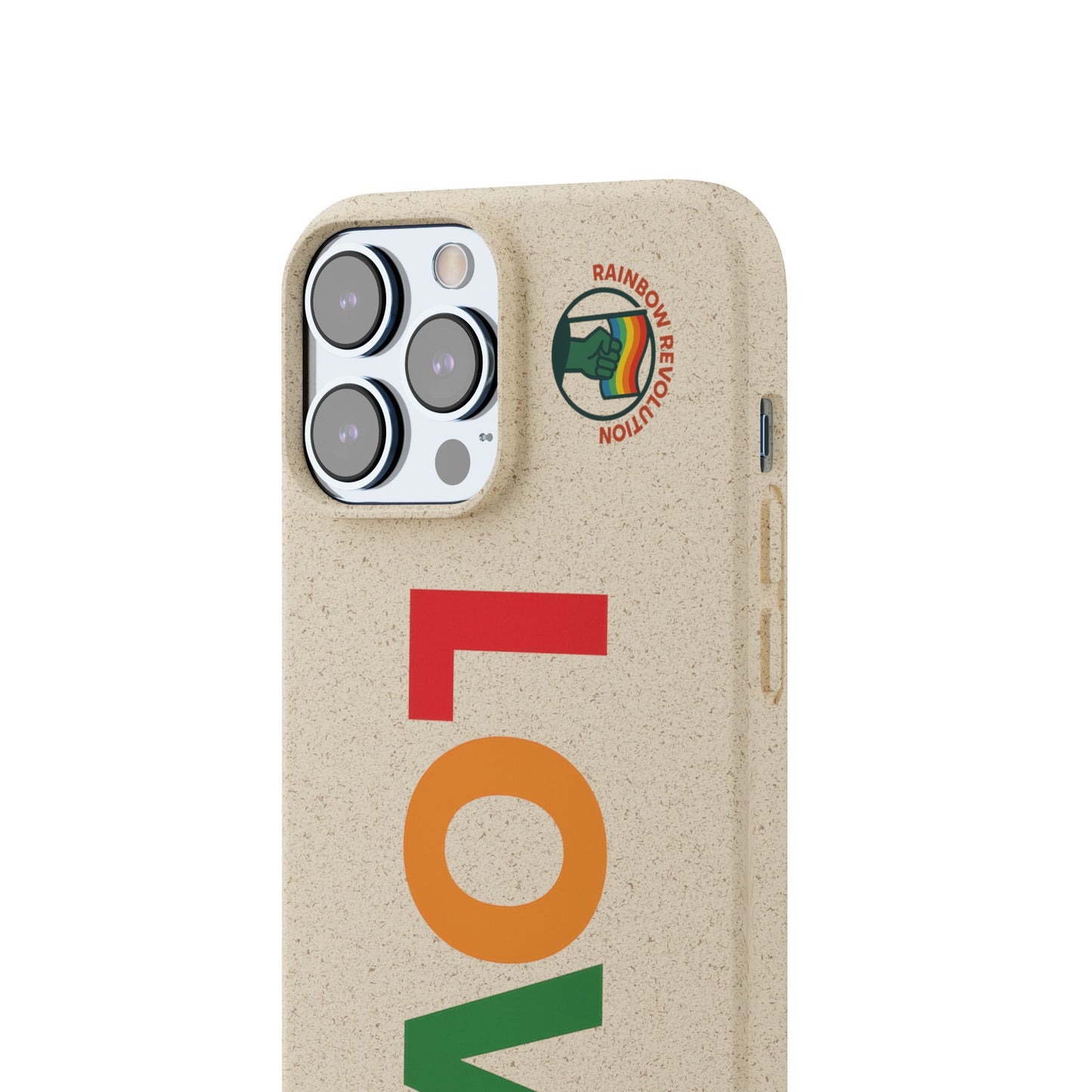 Colorful Love Biodegradable Phone Case | Eco-Friendly Gift for Friends, Green Living, Valentine's Day, Pride Month, Eco-conscious Design