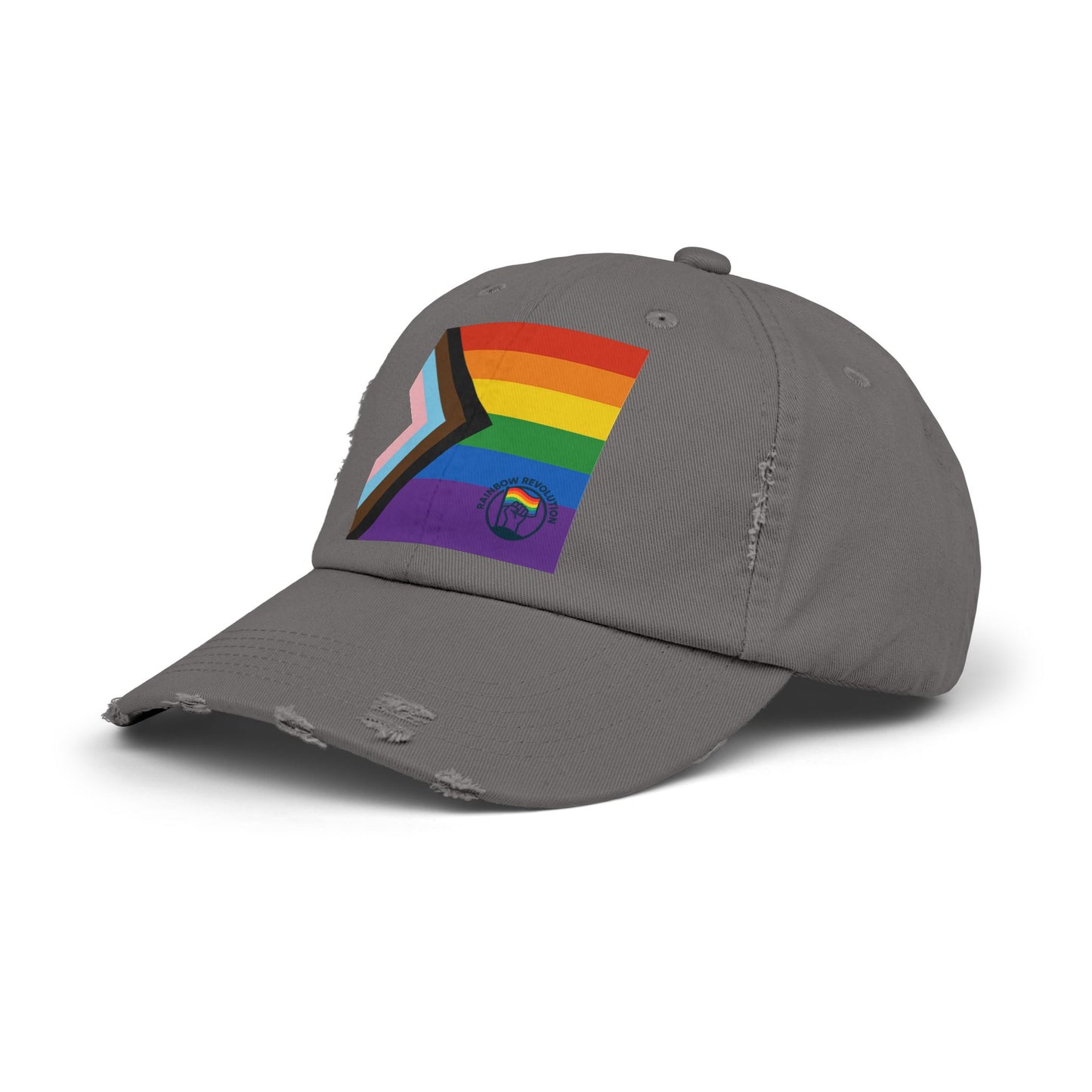 Pride Distressed Cap - Unisex LGBTQ+ Hat, Rainbow Flag Accessories, Outdoor Cap, Festival Gear, Everyday Wear