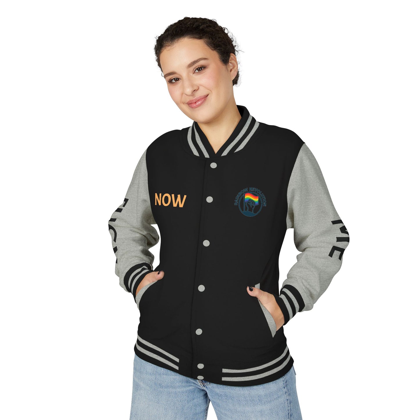 Pride Letterman Jacket - Statement Outerwear for Bold Expression, Sports Jacket, Unisex Fashion, LGBTQ+ Apparel, Gift for Her/Him