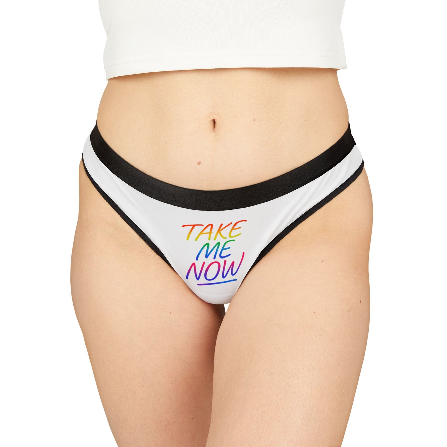 Rainbow-Printed Women's Thongs, Fun Lingerie, Pride Underwear, Express Yourself, Everyday Comfort, Gift for Her