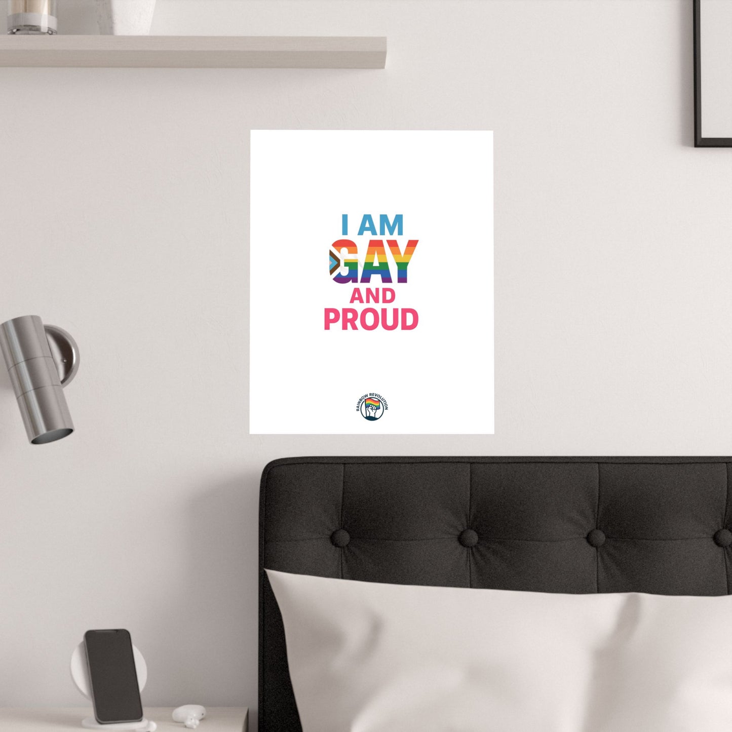 Pride Poster, LGBTQ Decor, Colorful Art Print, Gay Pride Wall Art, Statement Poster, Celebration of Identity