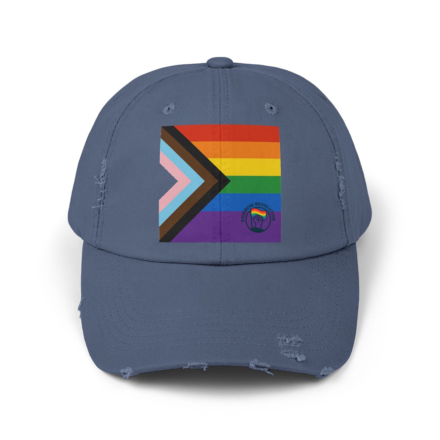 Pride Distressed Cap - Unisex LGBTQ+ Hat, Rainbow Flag Accessories, Outdoor Cap, Festival Gear, Everyday Wear