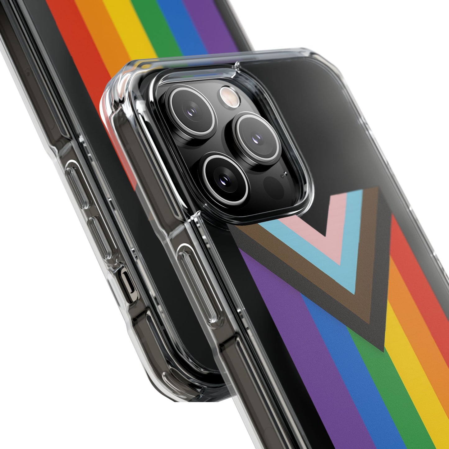 Pride-Themed Magnetic Clear Cases, LGBTQ Phone Cover, Rainbow Design, Personalized Phone Accessories, Anti-Drop Phone Case