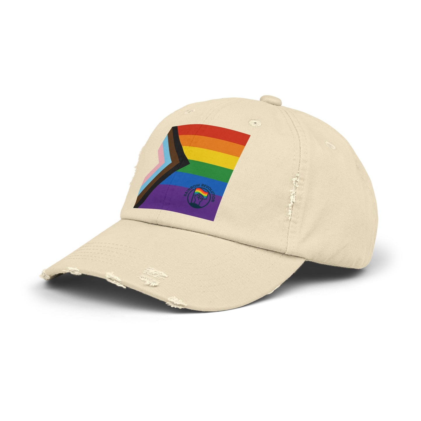 Pride Distressed Cap - Unisex LGBTQ+ Hat, Rainbow Flag Accessories, Outdoor Cap, Festival Gear, Everyday Wear