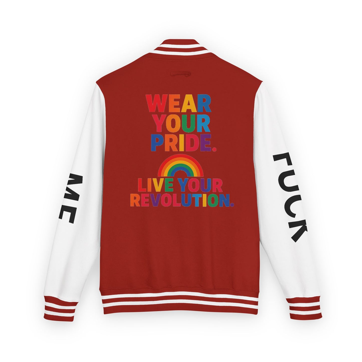 Pride Letterman Jacket - Statement Outerwear for Bold Expression, Sports Jacket, Unisex Fashion, LGBTQ+ Apparel, Gift for Her/Him