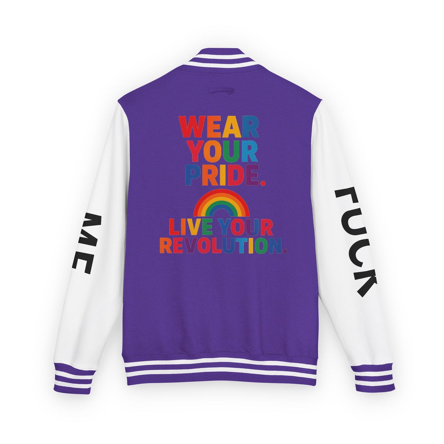 Pride Letterman Jacket - Statement Outerwear for Bold Expression, Sports Jacket, Unisex Fashion, LGBTQ+ Apparel, Gift for Her/Him