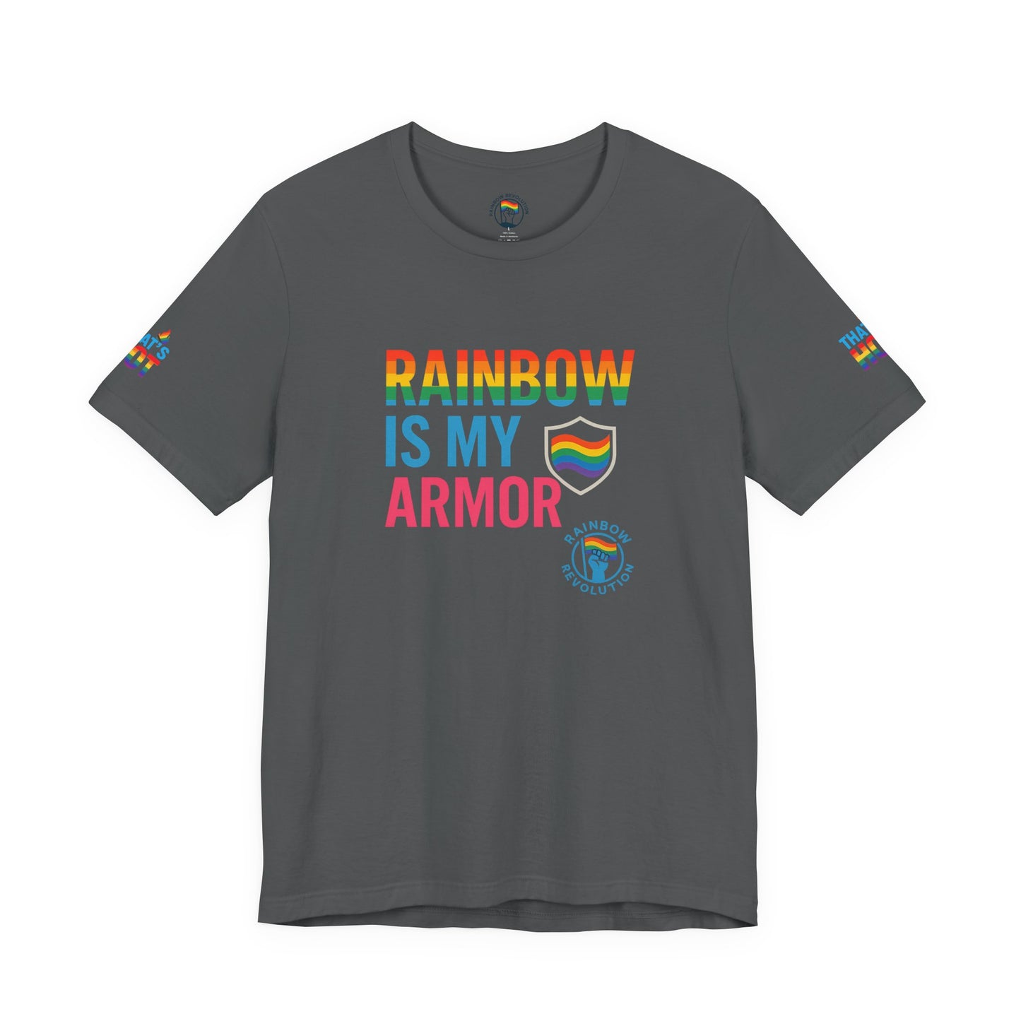 Pride Rainbow Tee, Unisex Short Sleeve Shirt, LGBTQ+ Apparel, Comfortable Summer Top, Celebratory Outfit, Gift for Allies