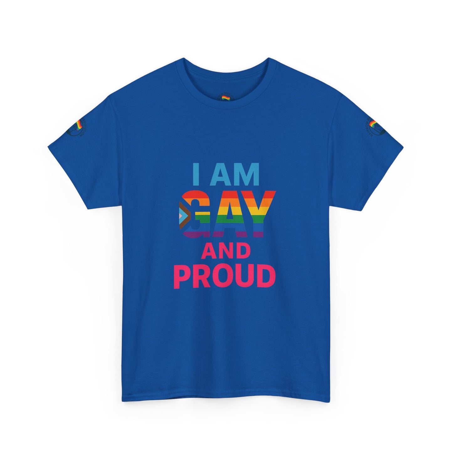 Pride Graphic Tee, I Am Gay and Proud Shirt, LGBTQ+ Apparel, Unisex Cotton Top, Festival Wear, Supportive Gift