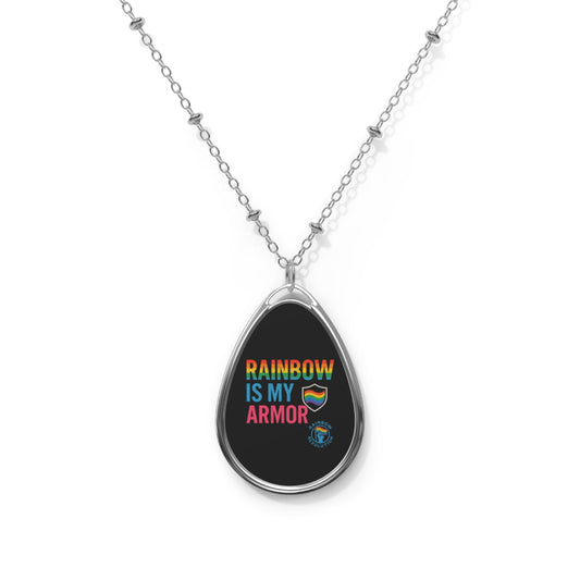 Copy of Rainbow Revolution RAINBOW IS MY ARMOR Love Necklace, Pride Jewelry, LGBTQ+ Accessory, Statement Pendant, Gift for Equality Celebrations
